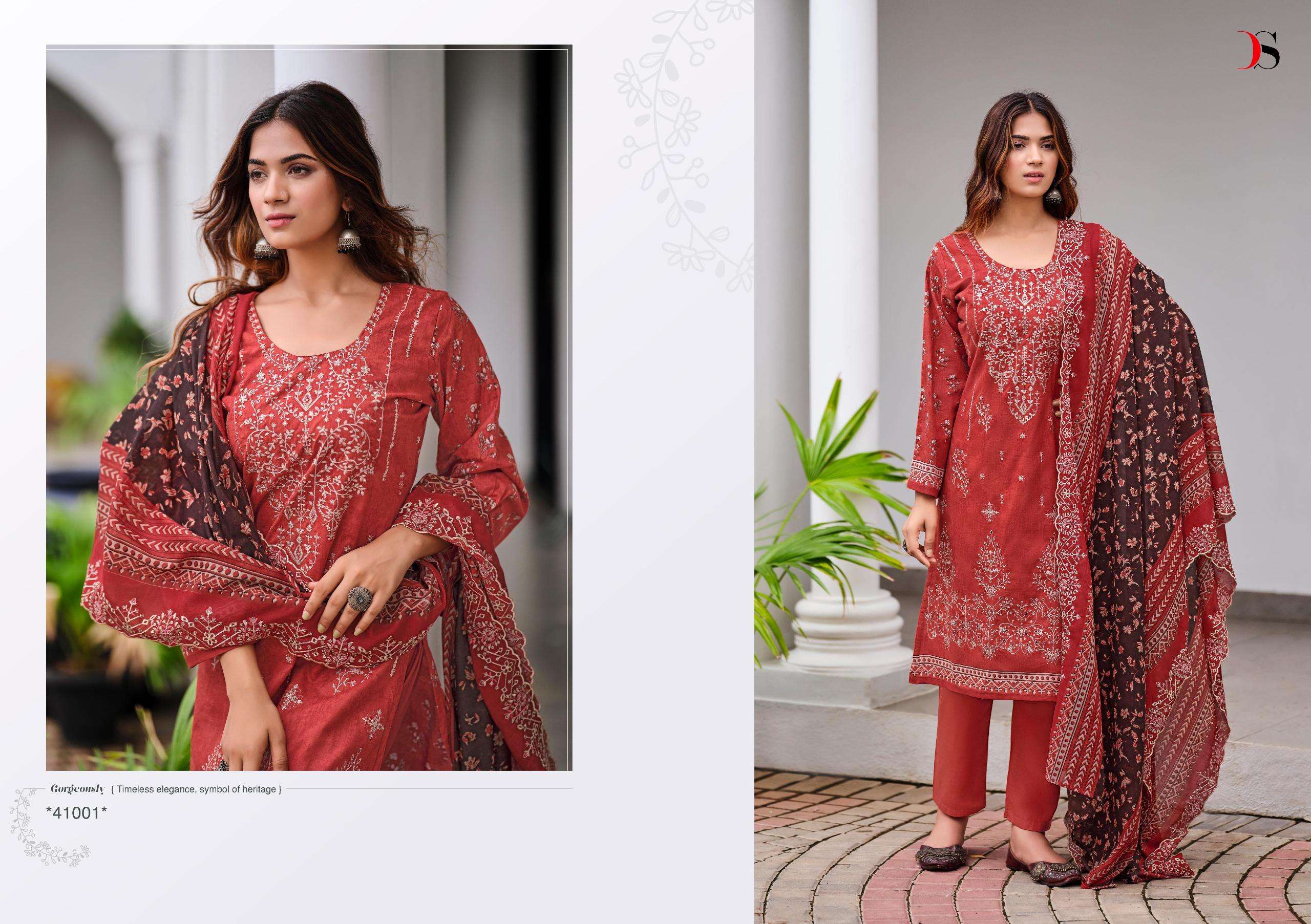 DEEPSY SUITS BIN SAEED VOL 11 COTTON FANCY EMBROIDERY WORK SUIT 	