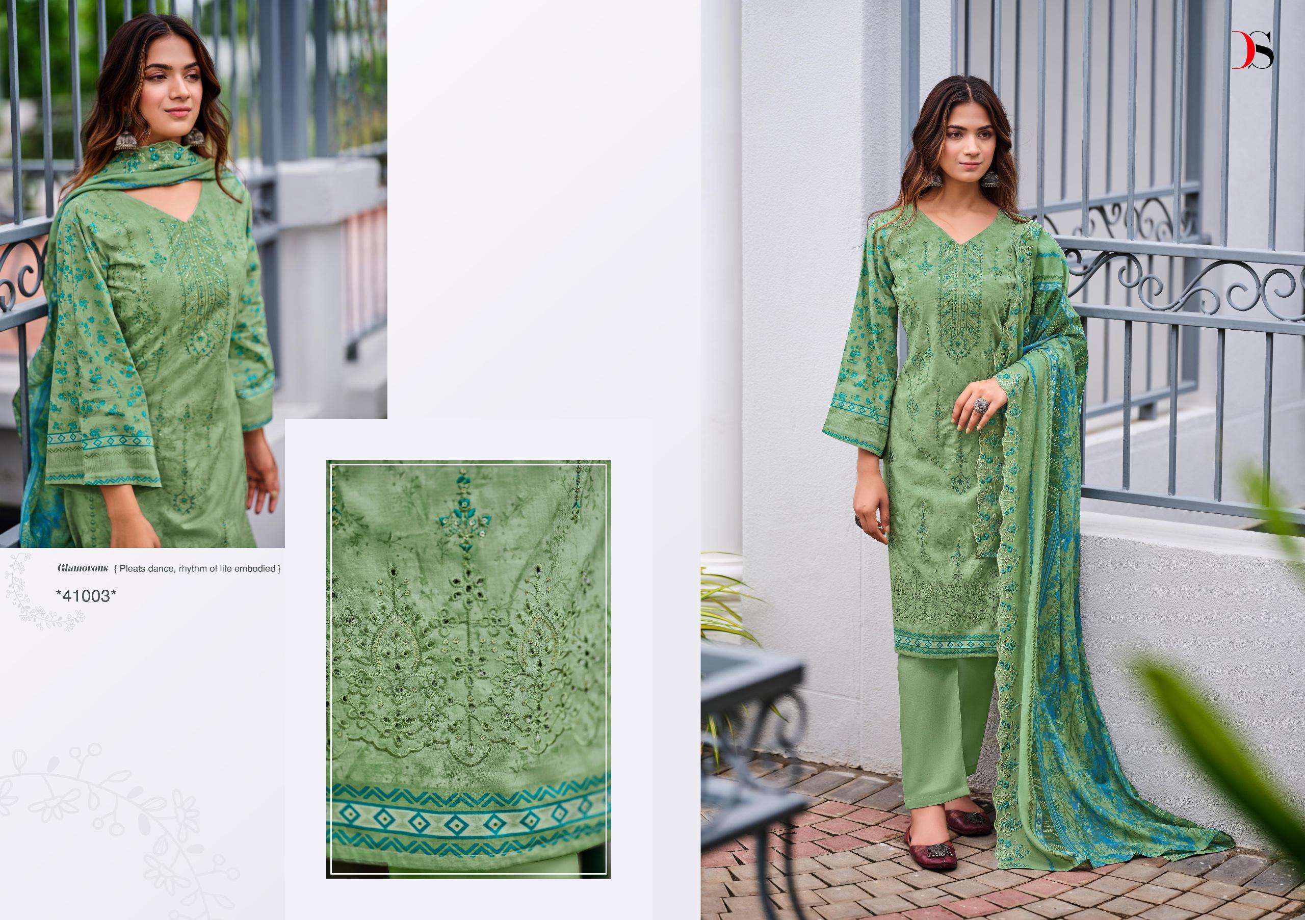 DEEPSY SUITS BIN SAEED VOL 11 COTTON FANCY EMBROIDERY WORK SUIT 	