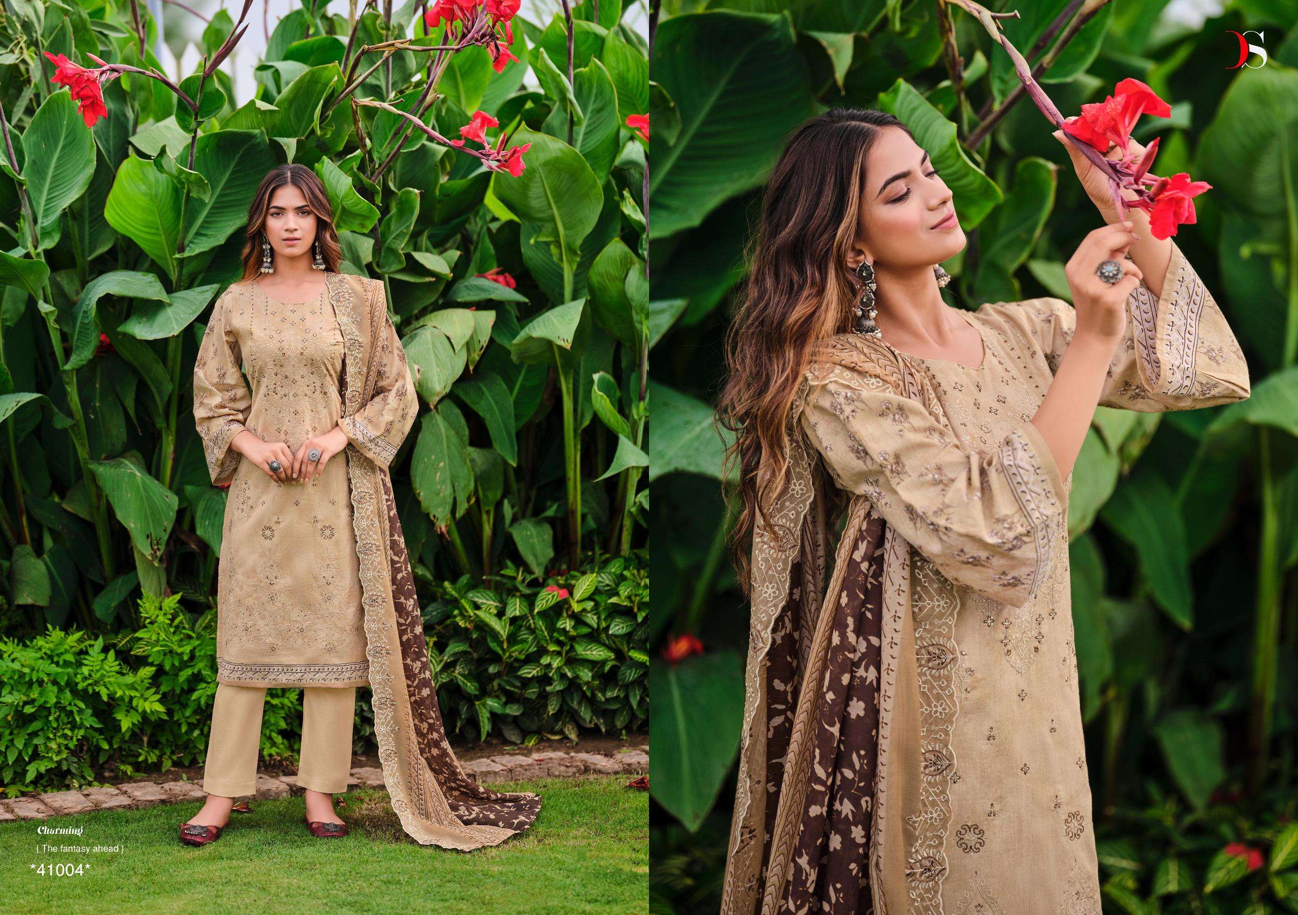 DEEPSY SUITS BIN SAEED VOL 11 COTTON FANCY EMBROIDERY WORK SUIT 	