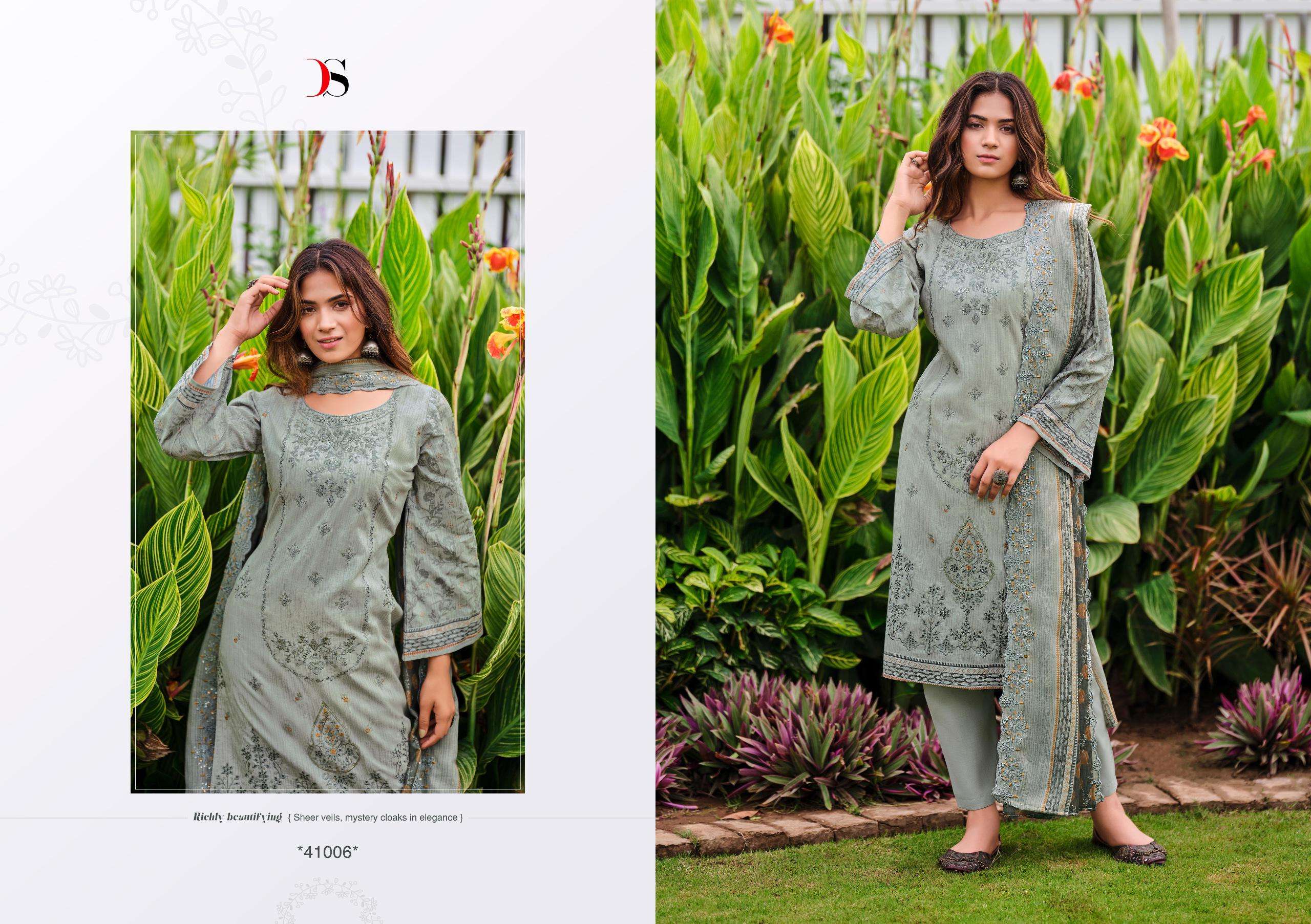 DEEPSY SUITS BIN SAEED VOL 11 COTTON FANCY EMBROIDERY WORK SUIT 	