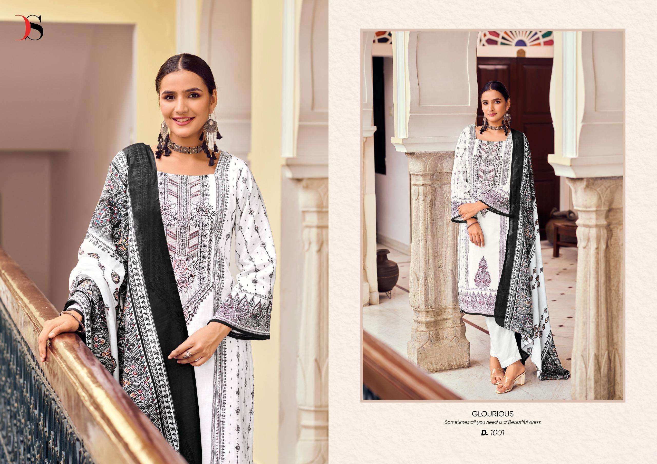  DEEPSY SUITS BLACK BEAUTY COTTON EMBROIDERIES SALWAR KAMEEZ 