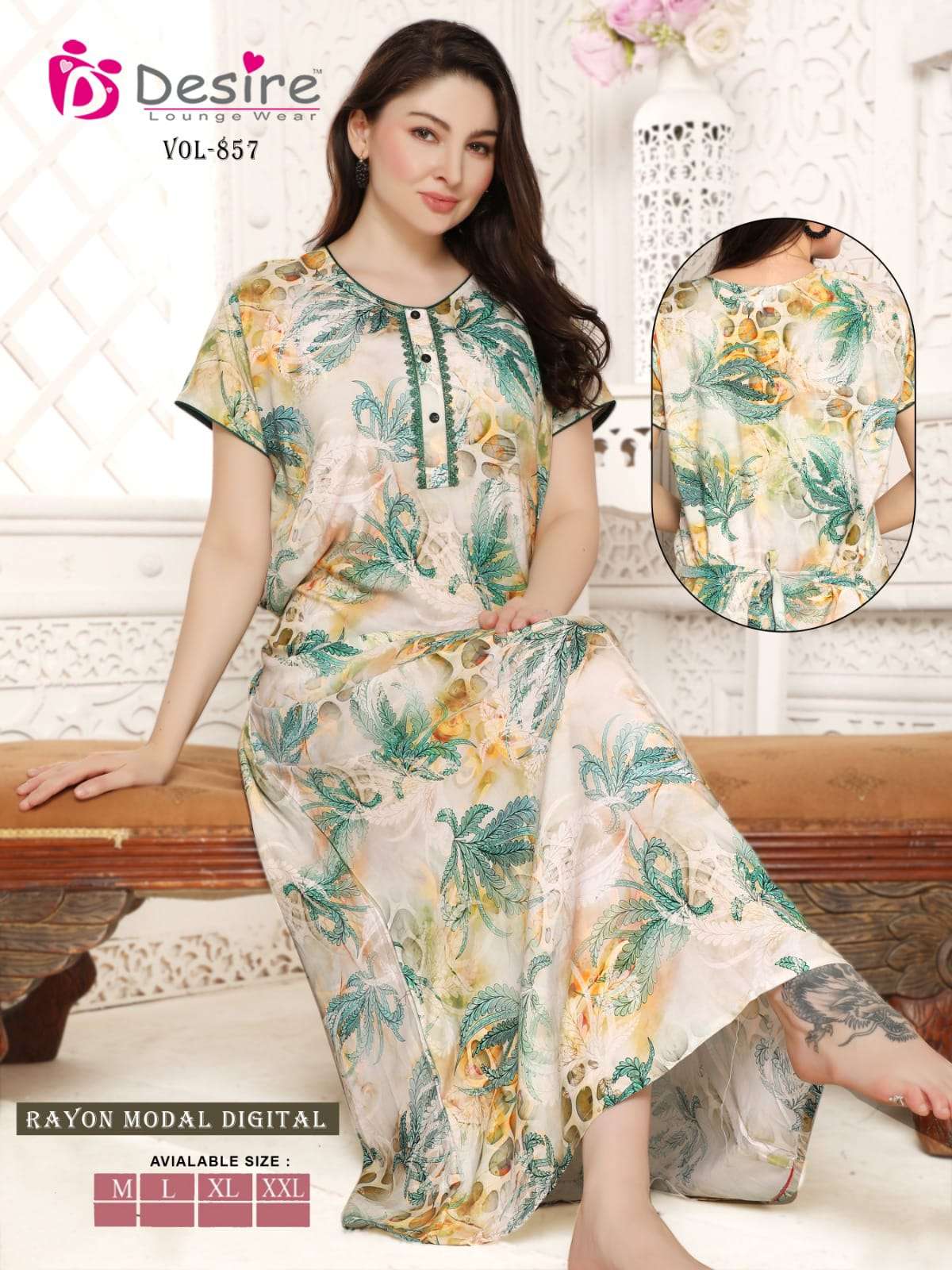DESIRE VOL 856 RAYON DIGITAL PRINT FANCY NIGHTIES