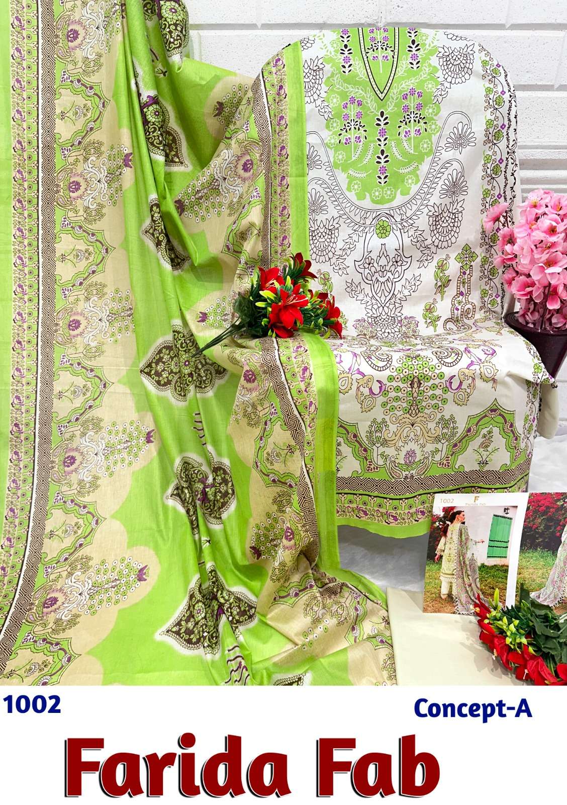 FARIDA FAB CONCEPT A COTTON DIGITAL PRINT SUIT