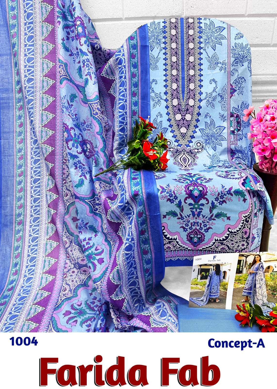 FARIDA FAB CONCEPT A COTTON DIGITAL PRINT SUIT