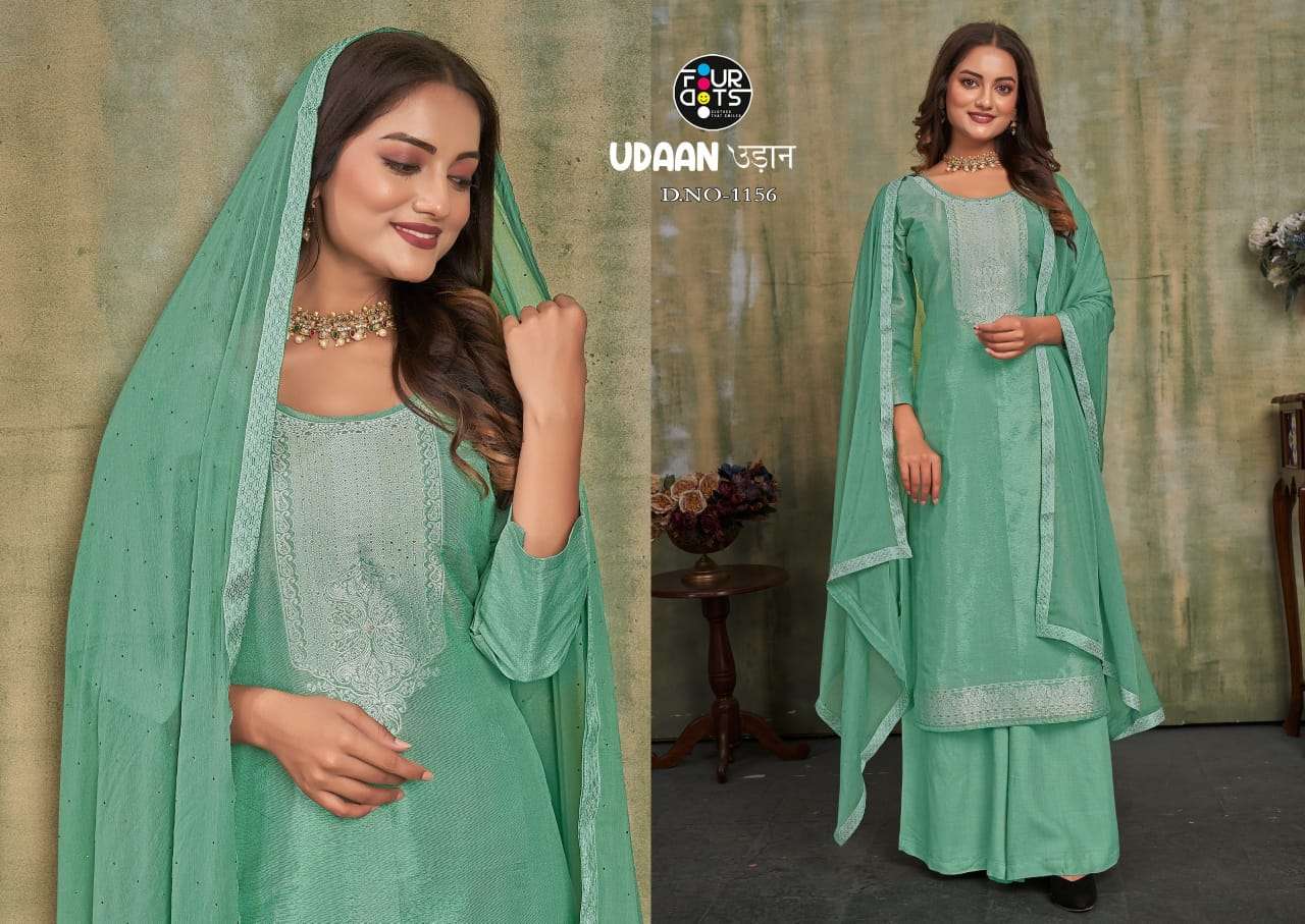 FOURDOTS UDAAN JACQUARD FANCY WORK SUIT