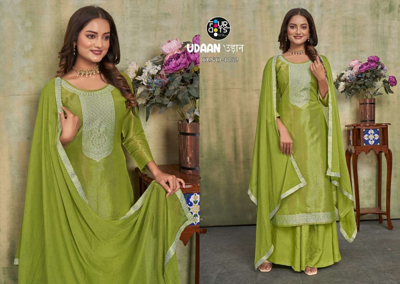 FOURDOTS UDAAN JACQUARD FANCY WORK SUIT