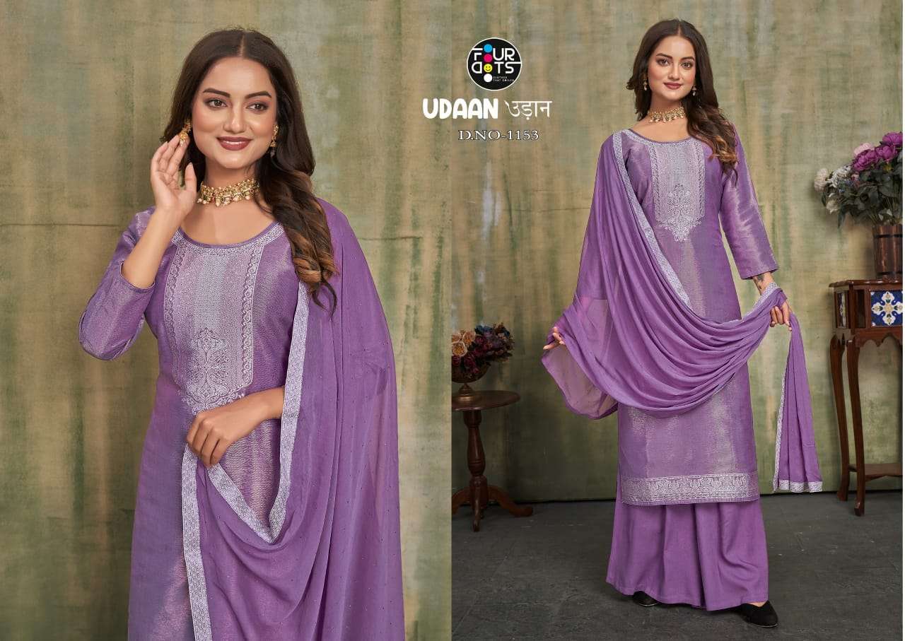FOURDOTS UDAAN JACQUARD FANCY WORK SUIT
