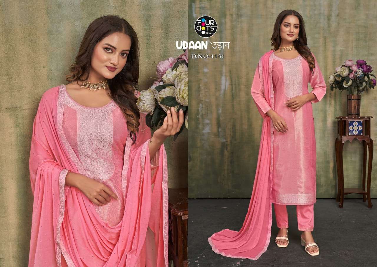 FOURDOTS UDAAN JACQUARD FANCY WORK SUIT