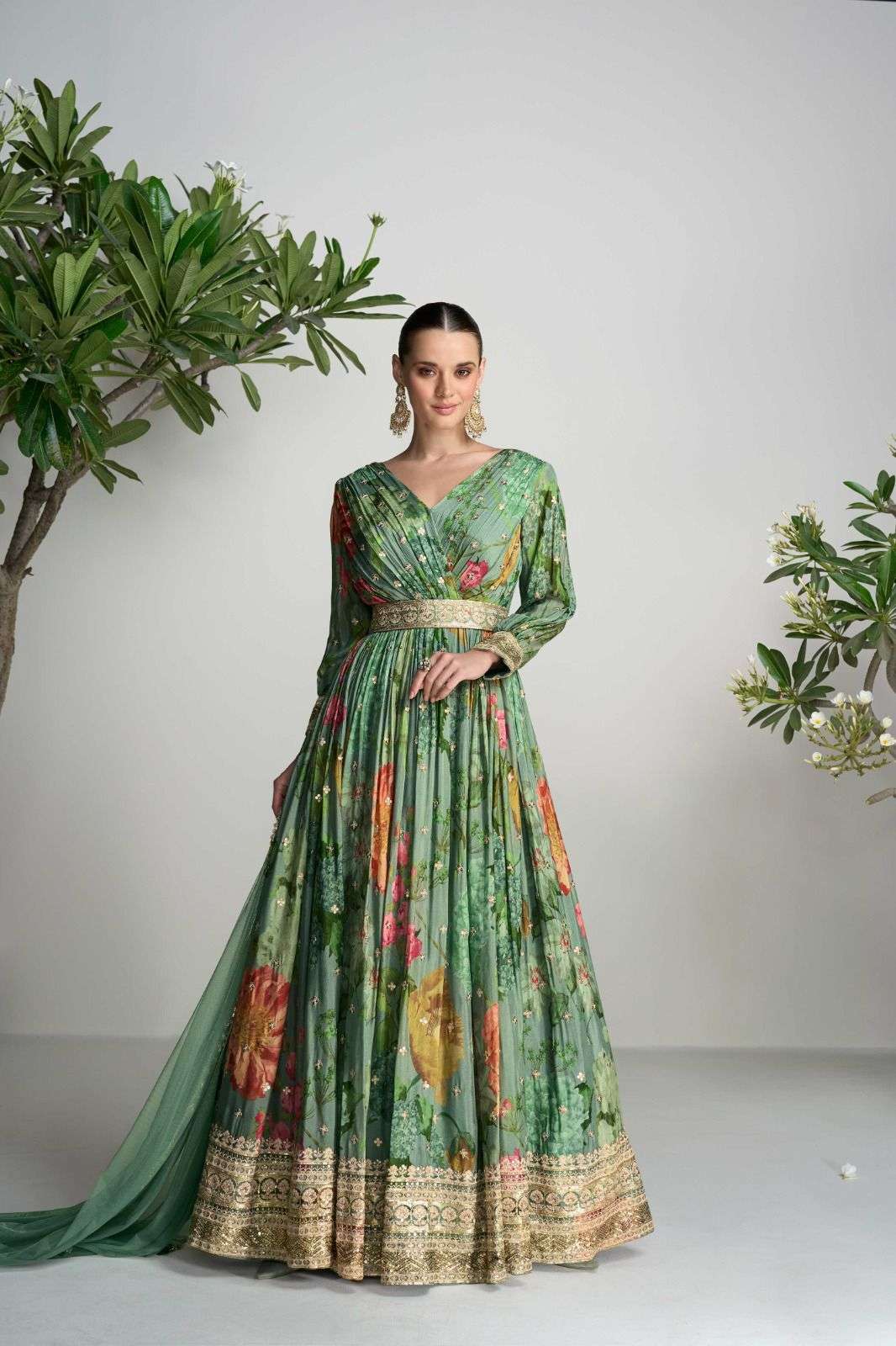 GULKAYRA DESIGNER SCARLET BEAUTIFUL DESIGNER ANARKALI GOWN DRESS
