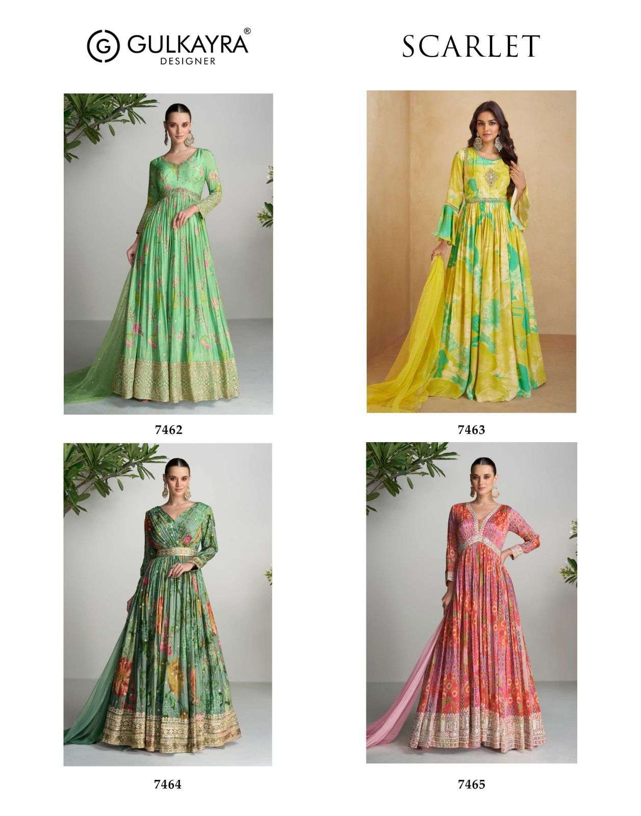 GULKAYRA DESIGNER SCARLET BEAUTIFUL DESIGNER ANARKALI GOWN DRESS