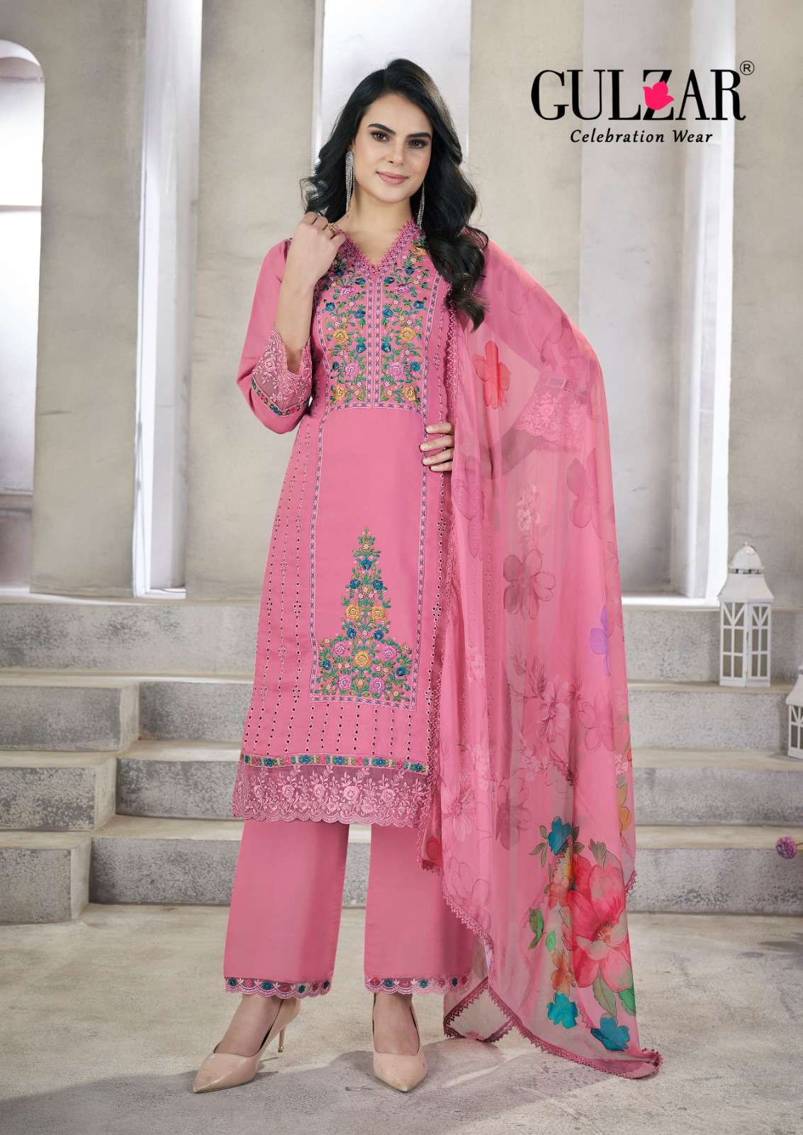  GULZAR ZOHRA VISCOSE HAND WORK DESIGNER READY MADE SUIT