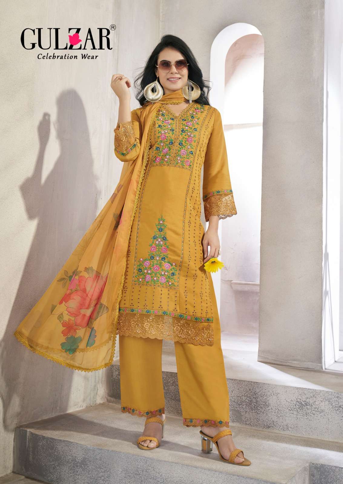  GULZAR ZOHRA VISCOSE HAND WORK DESIGNER READY MADE SUIT