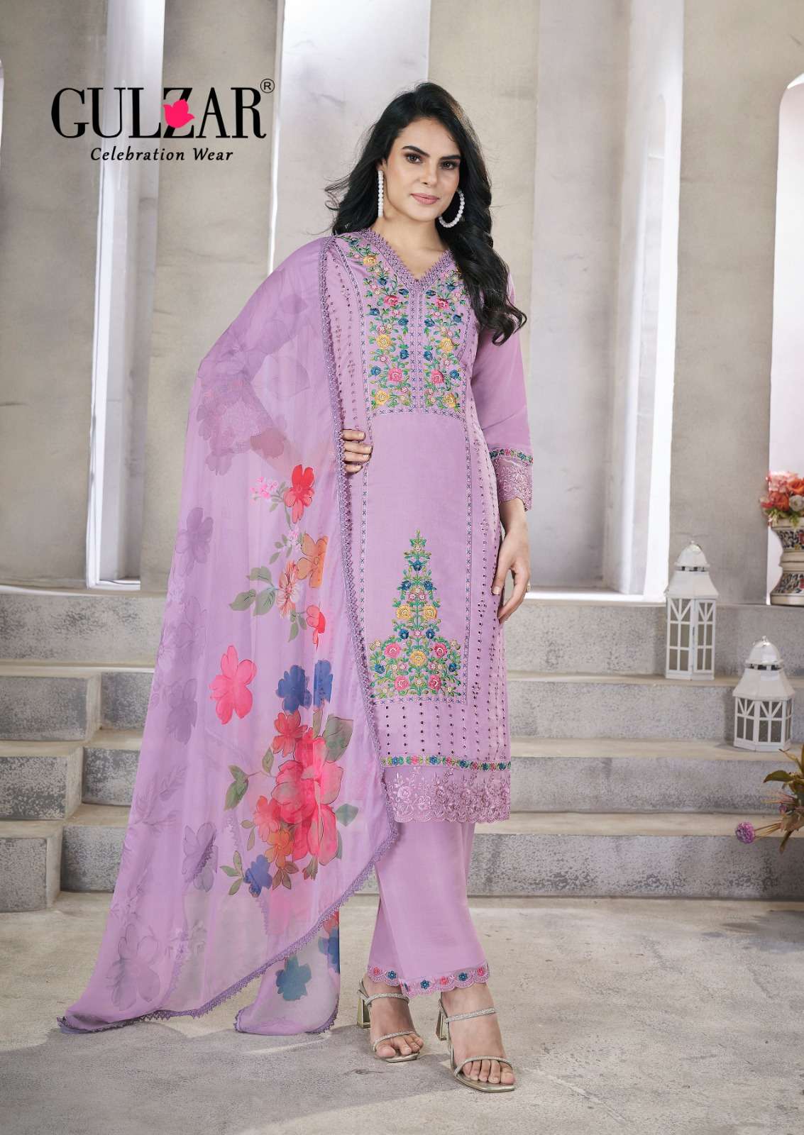  GULZAR ZOHRA VISCOSE HAND WORK DESIGNER READY MADE SUIT