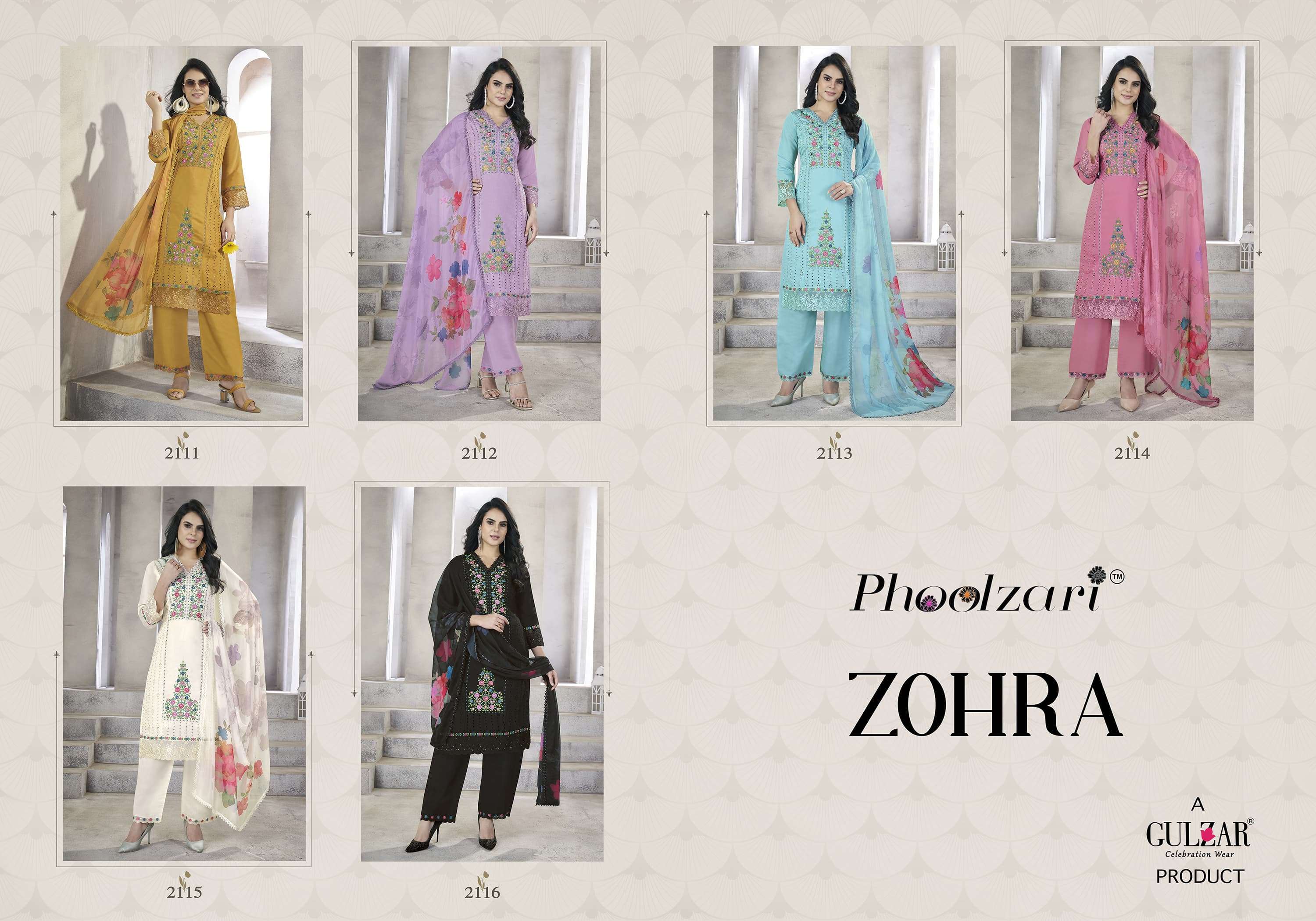  GULZAR ZOHRA VISCOSE HAND WORK DESIGNER READY MADE SUIT