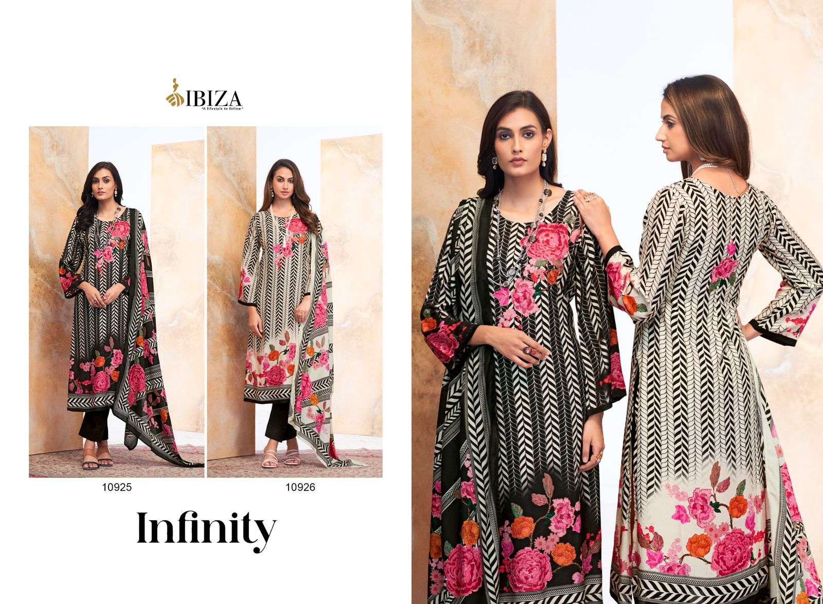 IBIZA INFINITY MUSLIN DIGITAL PRINT WITH HAND WORK SUIT