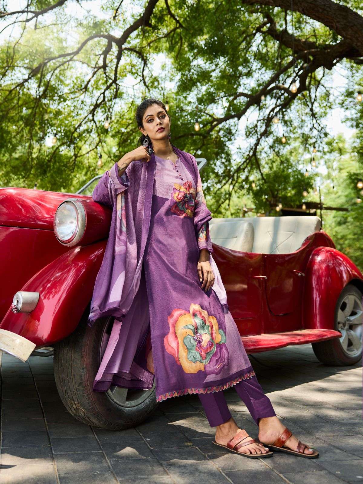 IBIZA ZANISHA MUSLIN DIGITAL PRINT WITH HAND WORK DESIGNER SUIT