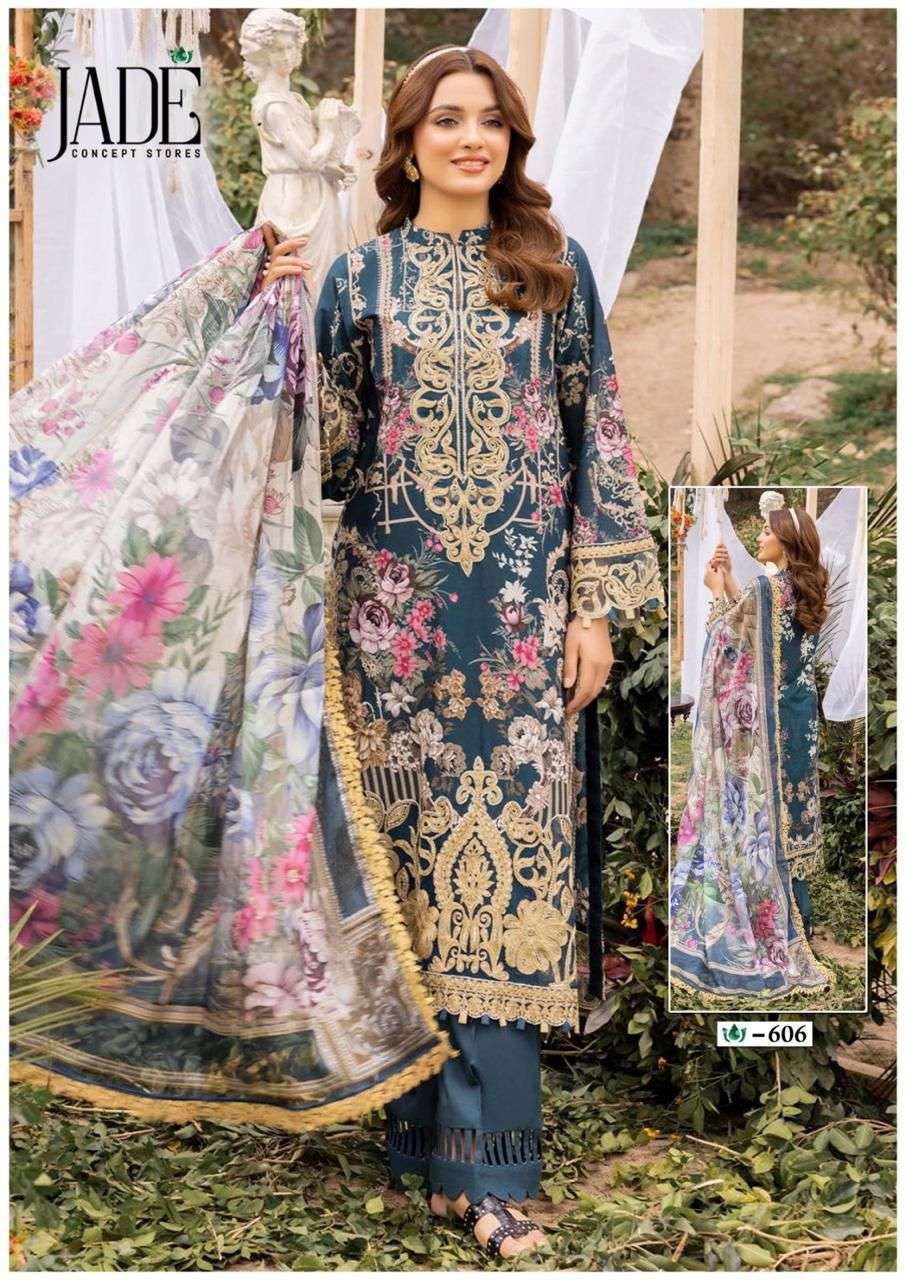 JADE CRIMSON EXCLUSIVE HEAVY LAWN COLLECTION VOL 6 COTTON SUIT