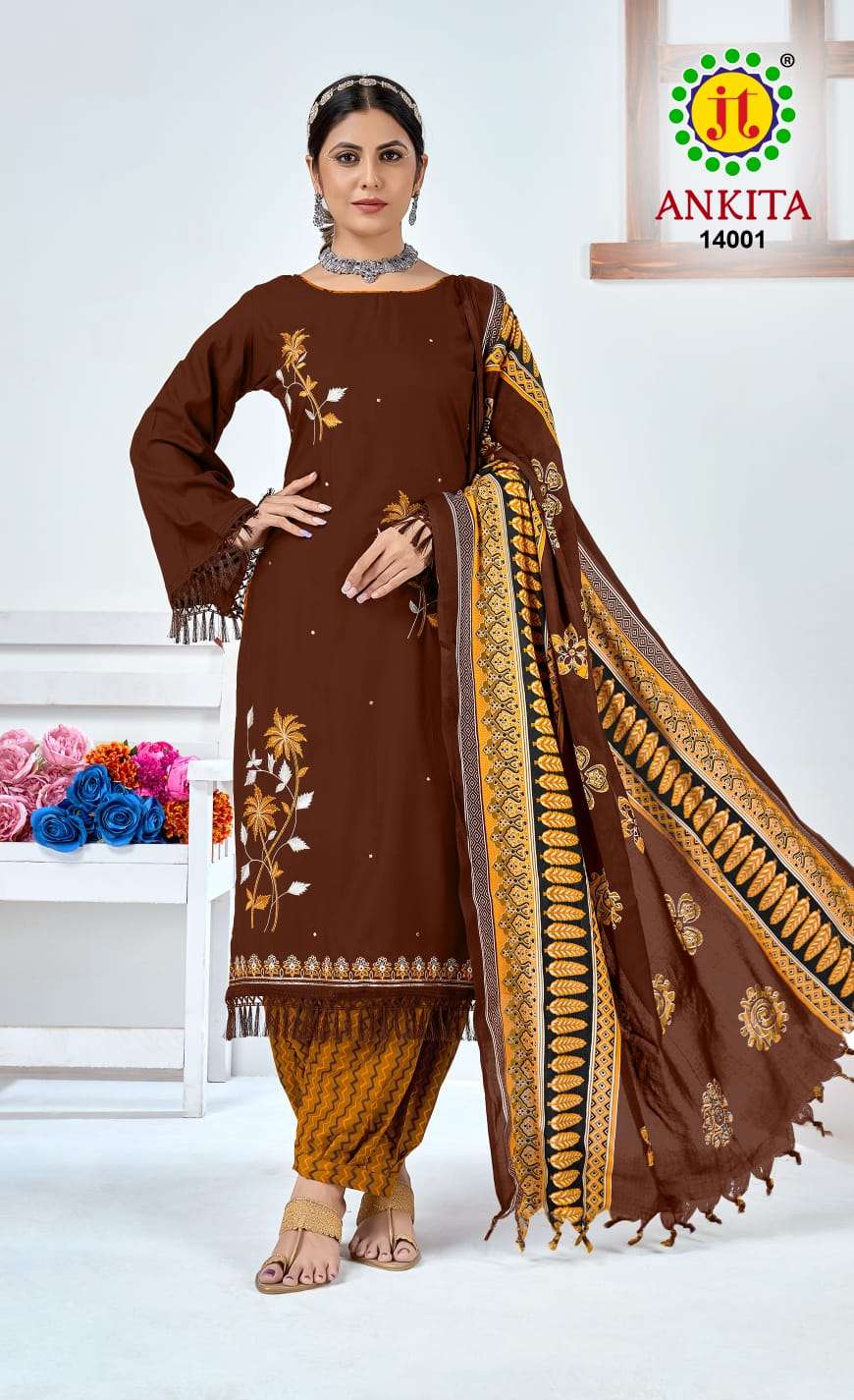 JT ANKITA VOL 14 RAYON FANCY PREMIUM WORK SALWAR SUIT
