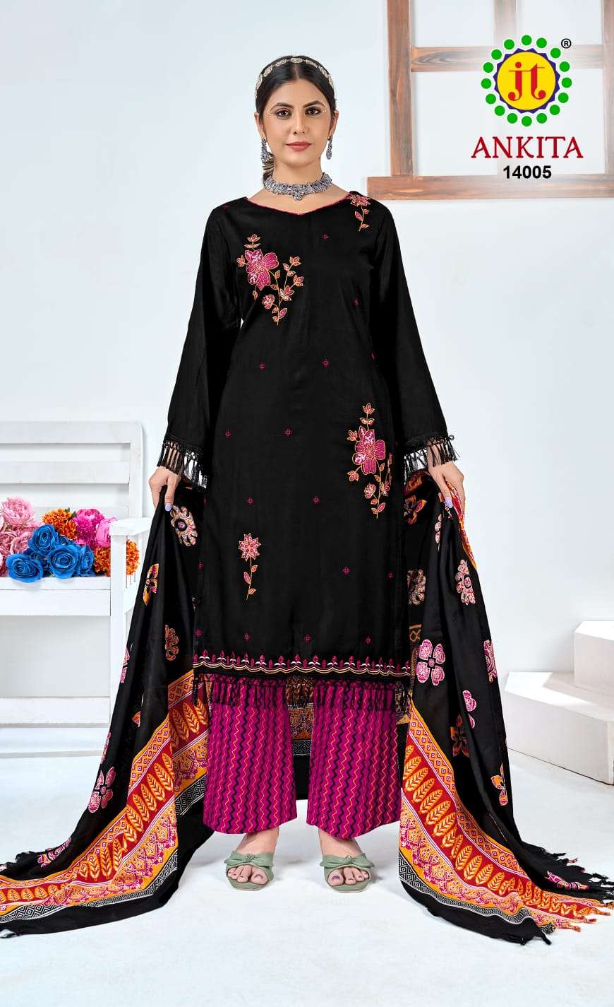 JT ANKITA VOL 14 RAYON FANCY PREMIUM WORK SALWAR SUIT