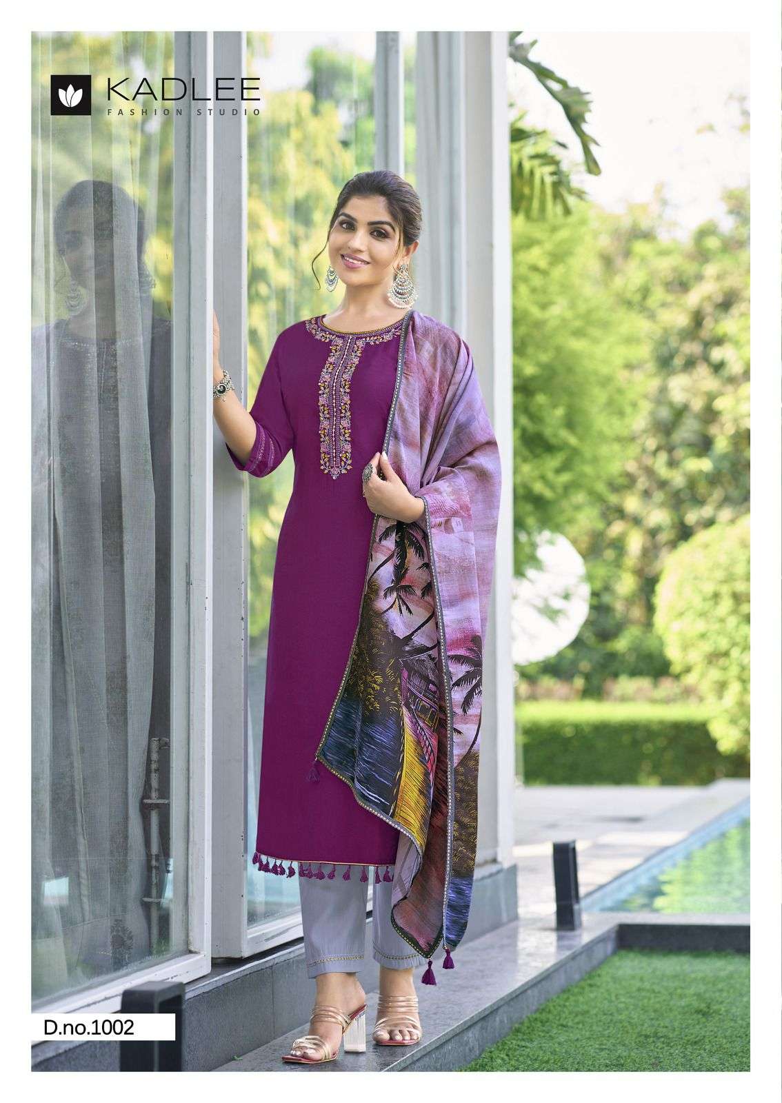 KADLEE FASHION ZARIN VISCOSE FANCY WORK KURTI COMBO SET 