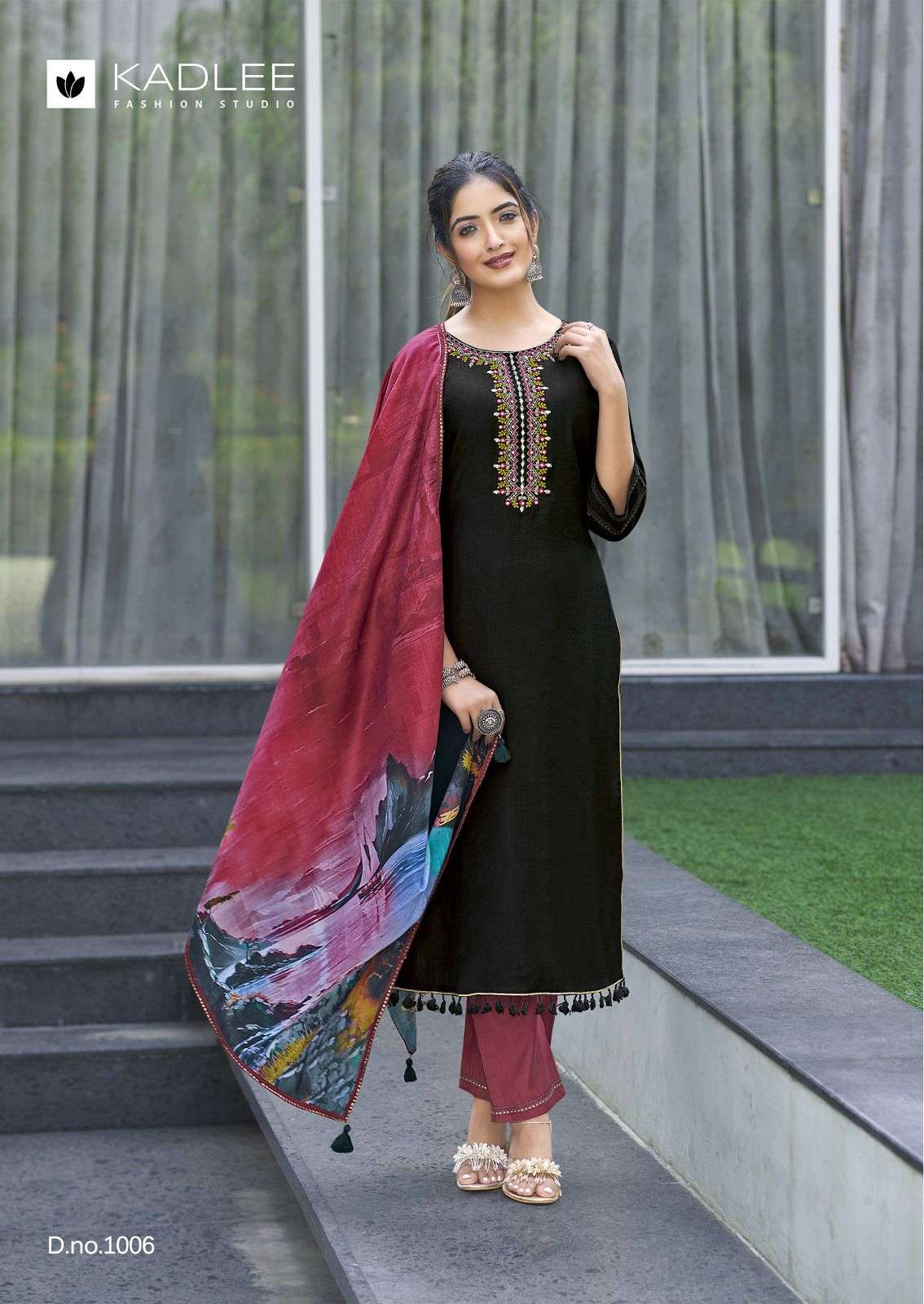 KADLEE FASHION ZARIN VISCOSE FANCY WORK KURTI COMBO SET 