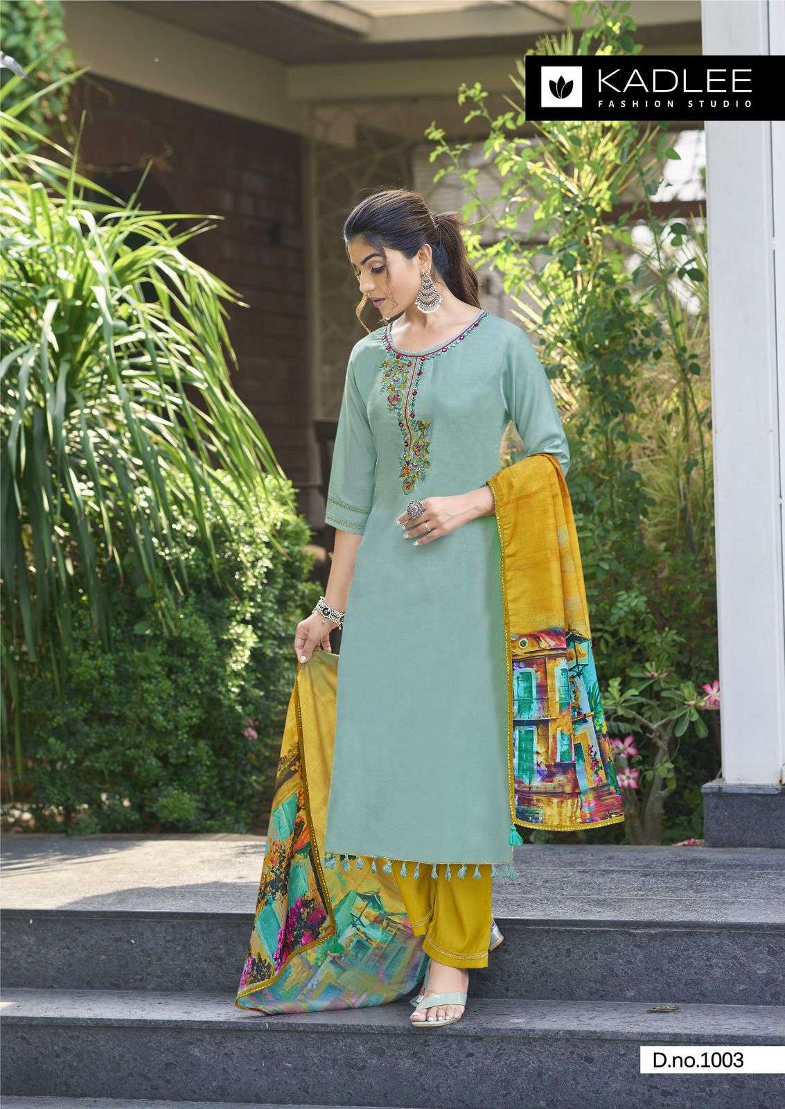 KADLEE FASHION ZARIN VISCOSE FANCY WORK KURTI COMBO SET 