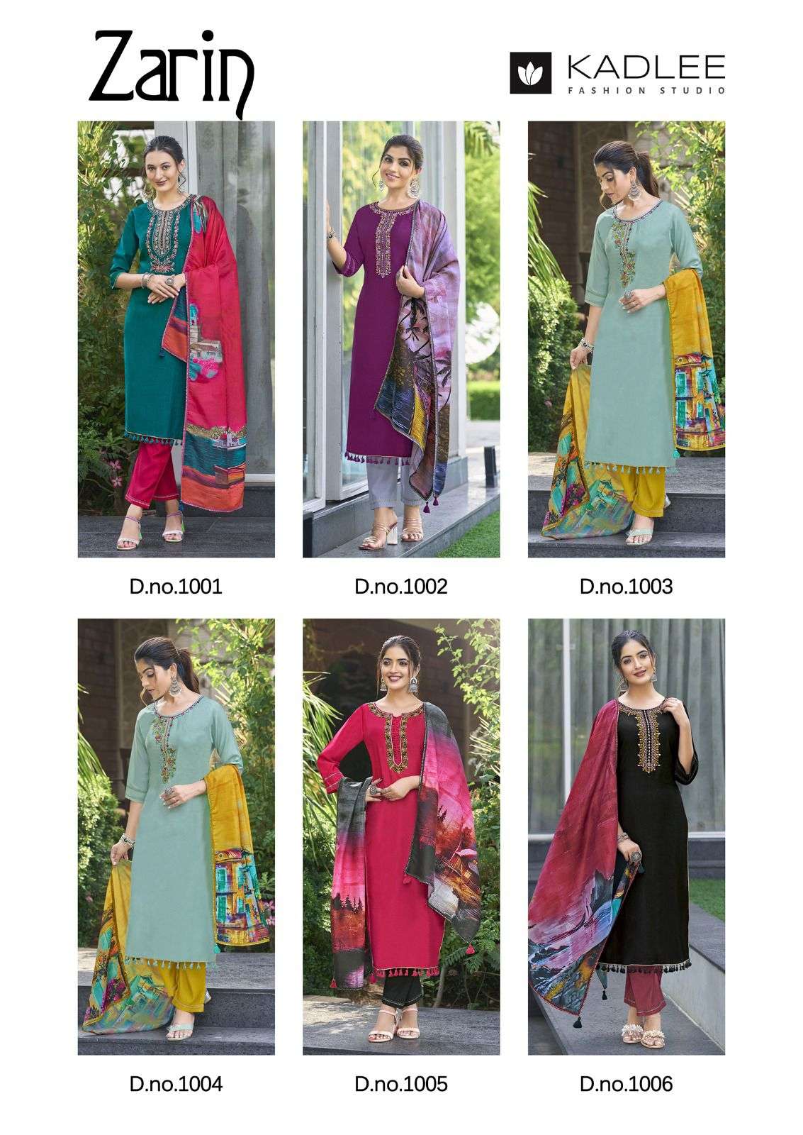 KADLEE FASHION ZARIN VISCOSE FANCY WORK KURTI COMBO SET 