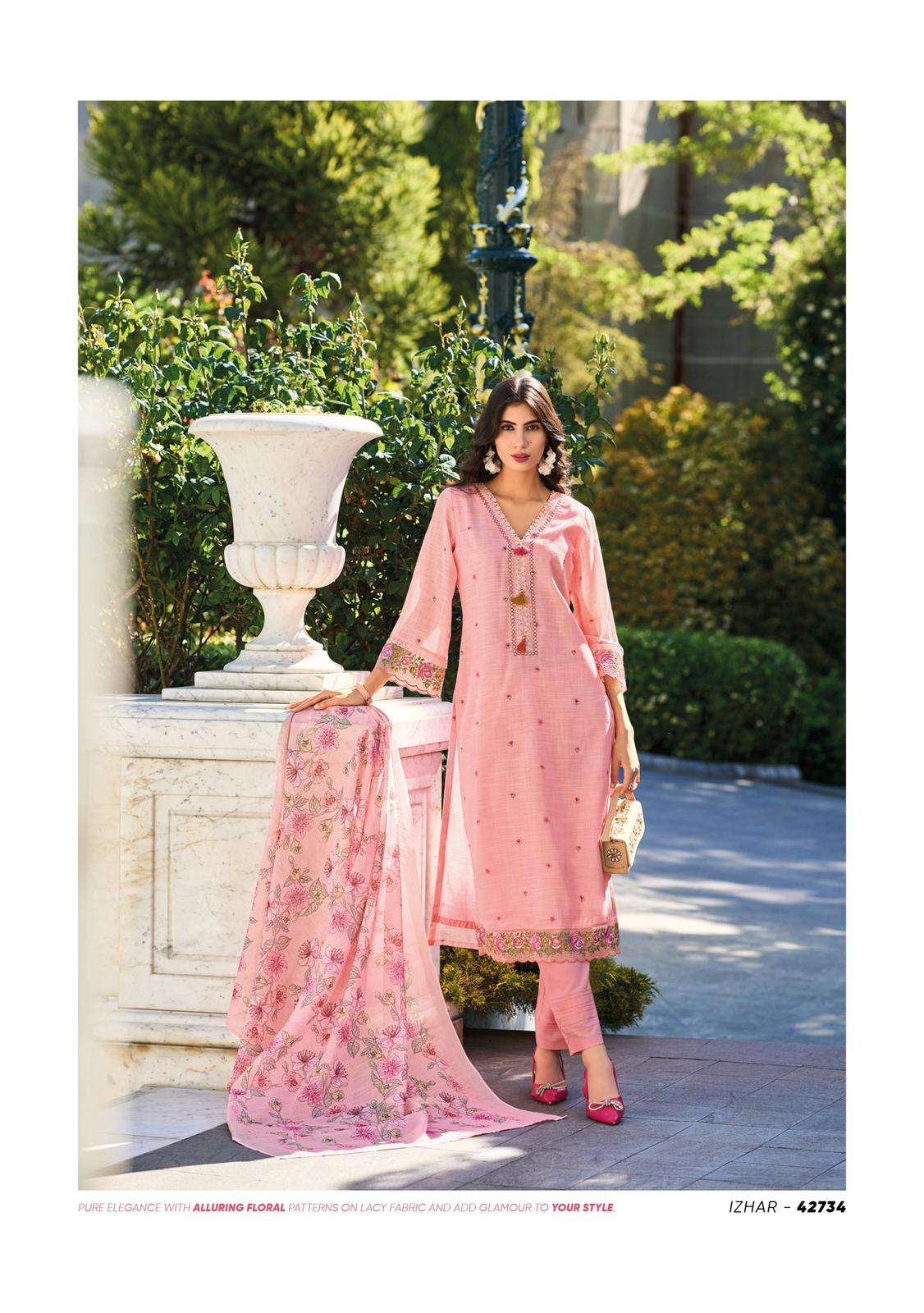 KAILEE FASHION IZHAAR VOL 3 LINEN DESIGNER READY MADE SUIT