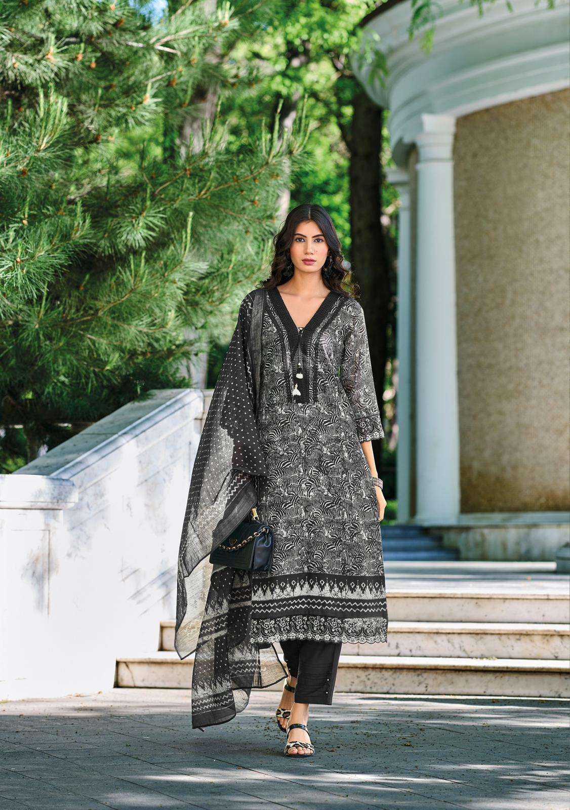 KAILEE FASHION IZHAAR VOL 3 LINEN DESIGNER READY MADE SUIT