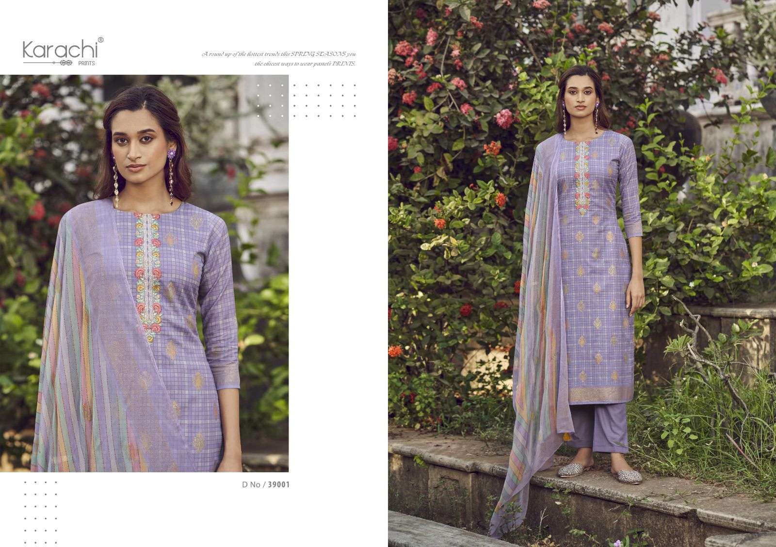 KARACHI PRINTS MAAHI LAWN COTTON PRINT WITH FANCY WORK SUIT