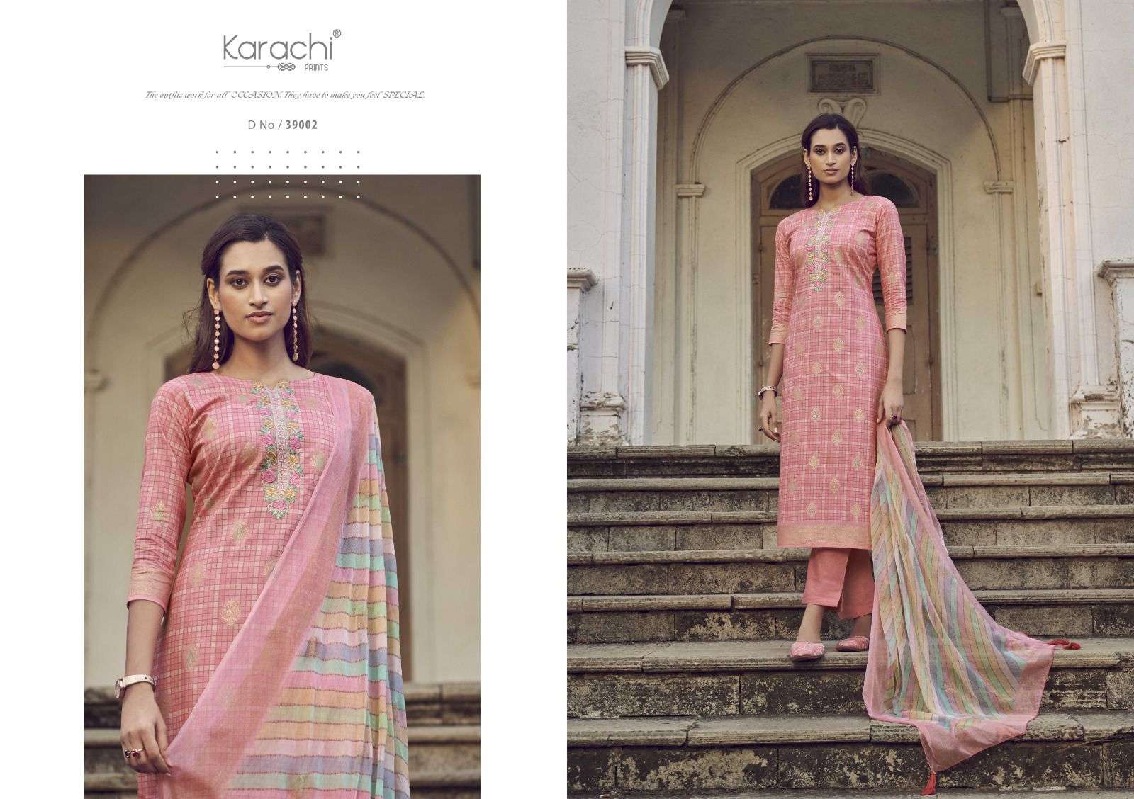 KARACHI PRINTS MAAHI LAWN COTTON PRINT WITH FANCY WORK SUIT