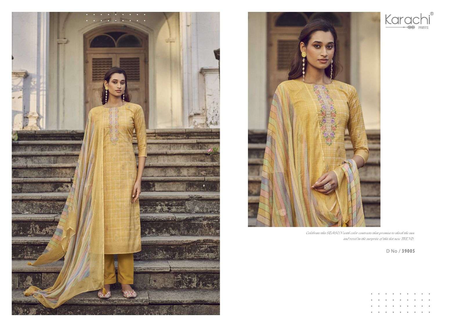KARACHI PRINTS MAAHI LAWN COTTON PRINT WITH FANCY WORK SUIT