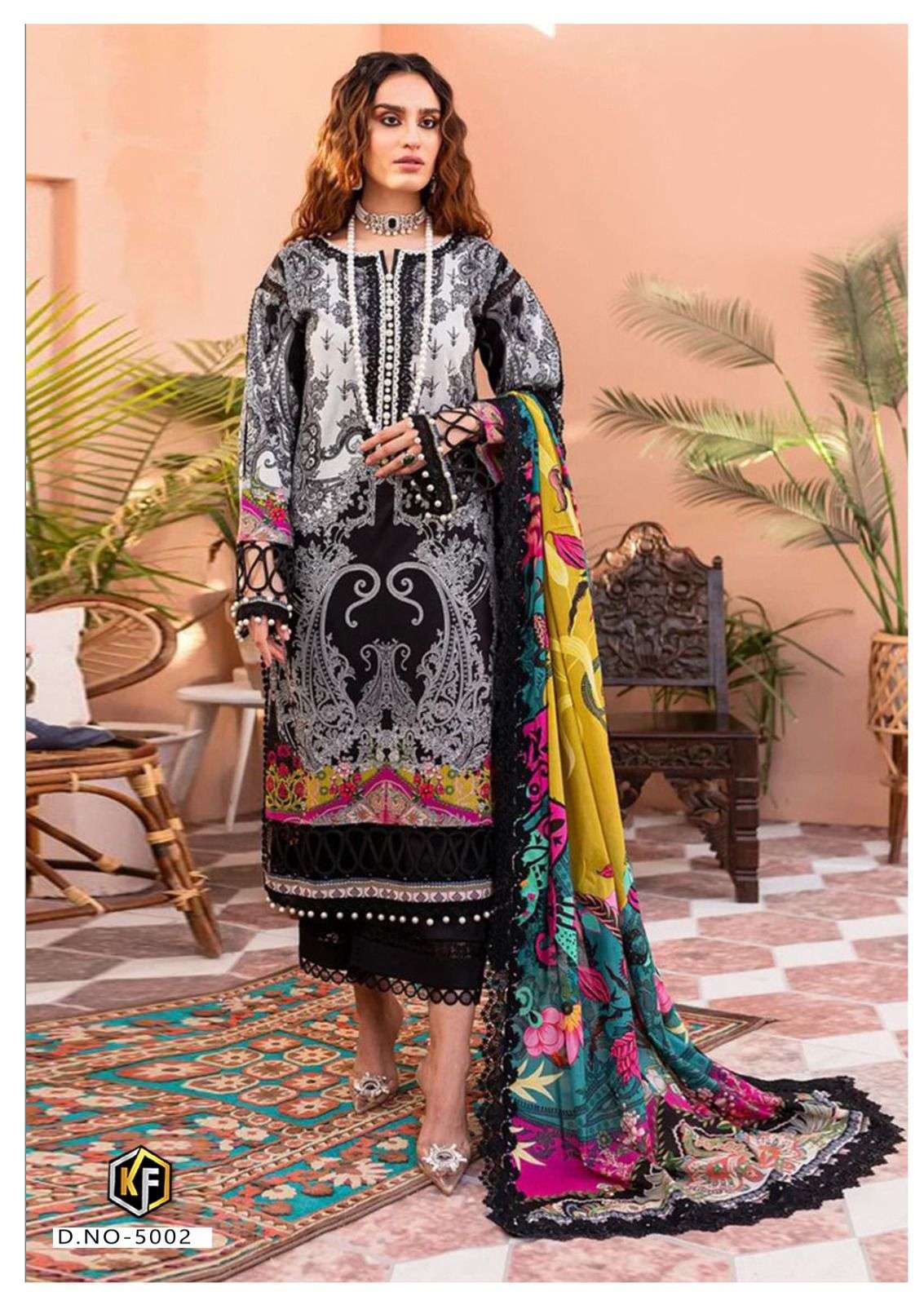 KEVAL FAB RANGREZ VOL 5 COTTON DIGITAL KARACHI PRINT SUIT