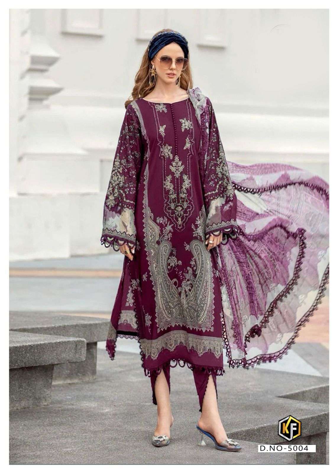KEVAL FAB RANGREZ VOL 5 COTTON DIGITAL KARACHI PRINT SUIT