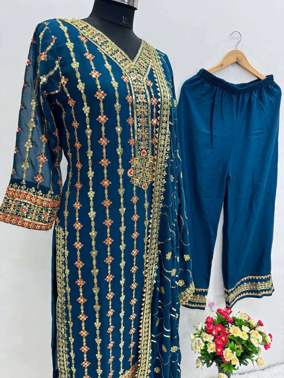 KF 1648 KURTI PLAZZO SET
