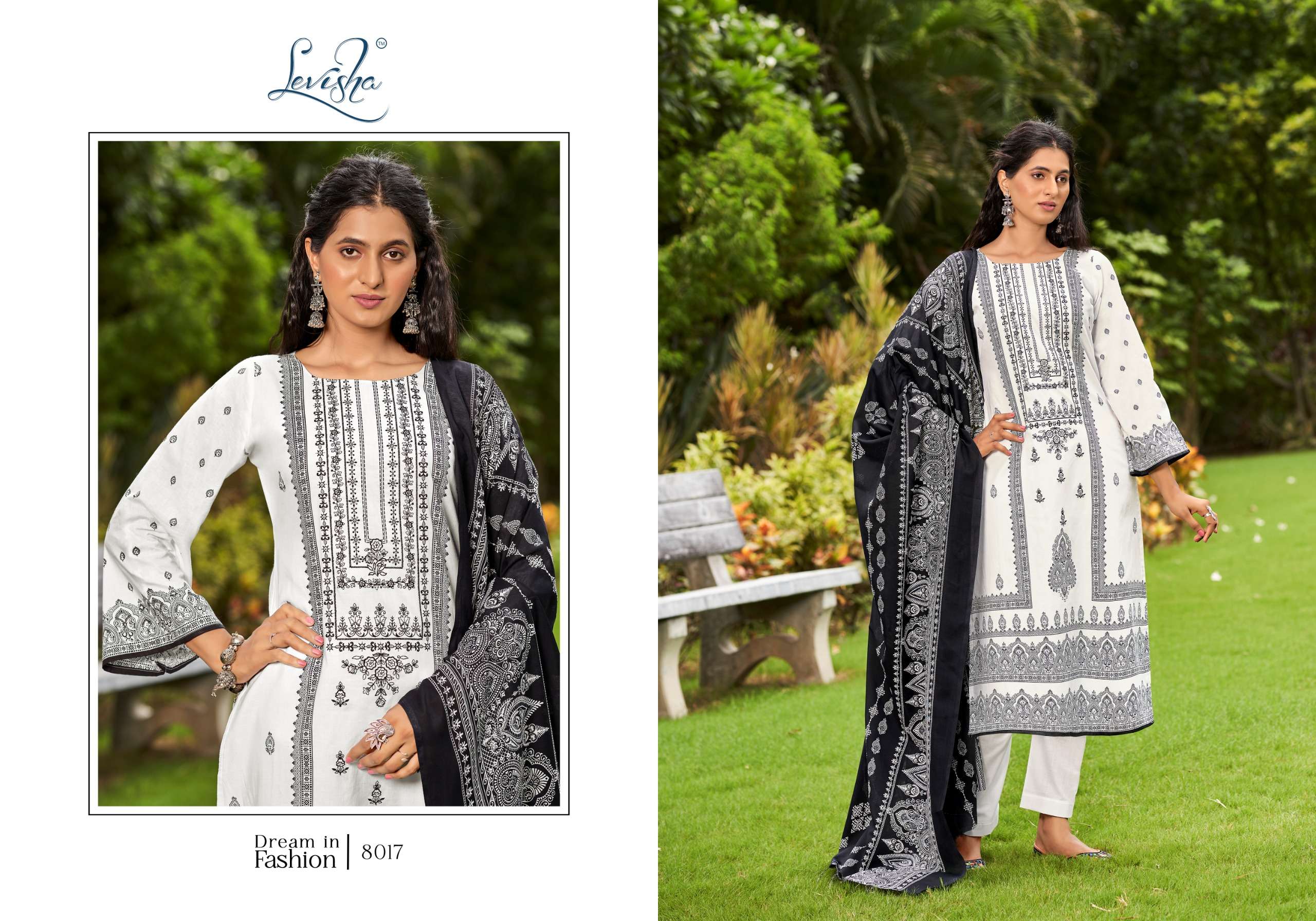 LEVISHA NAIRA NX VOL 8 COTTON DIGITAL PRINT WITH FANCY WORK SUIT