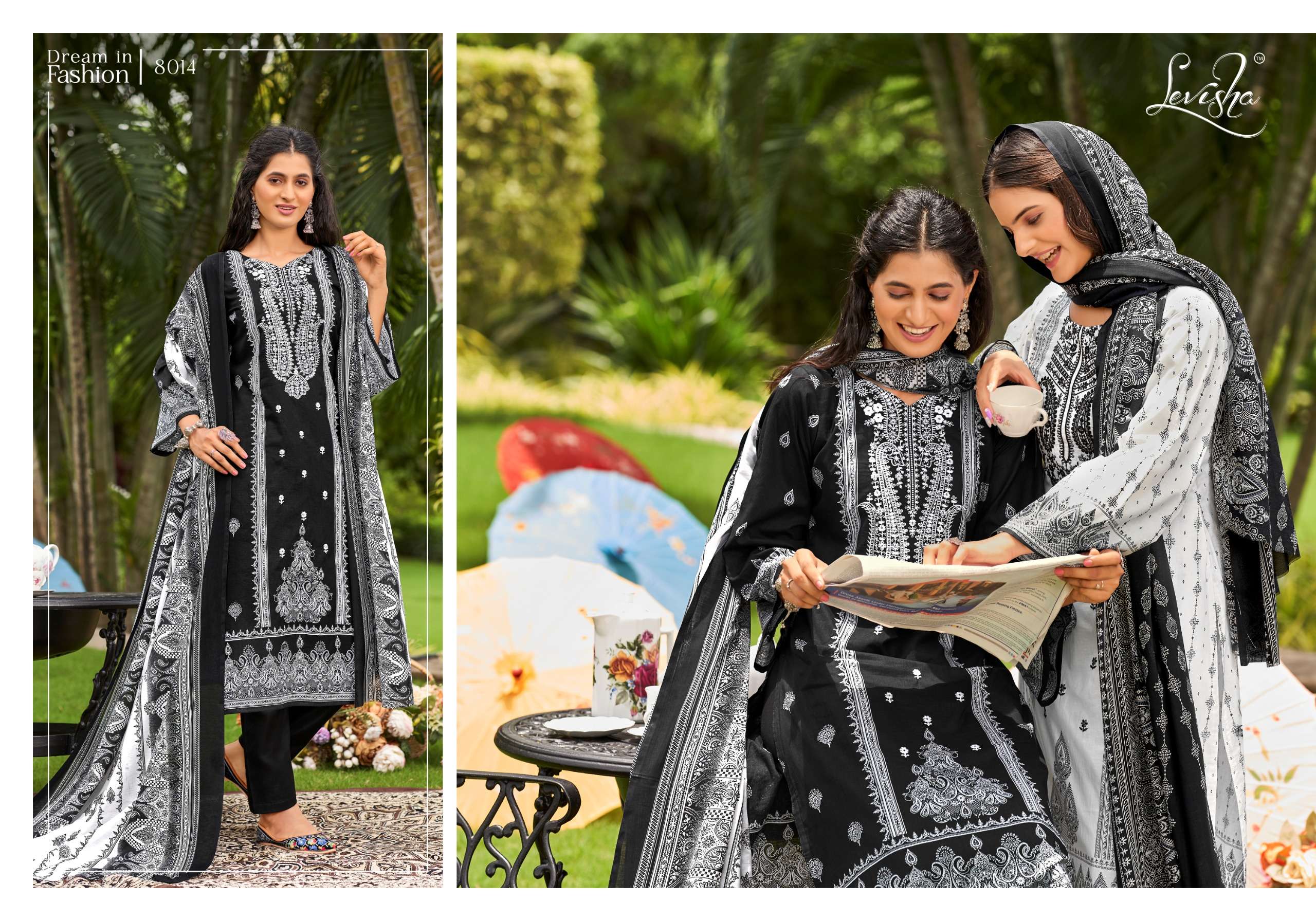 LEVISHA NAIRA NX VOL 8 COTTON DIGITAL PRINT WITH FANCY WORK SUIT