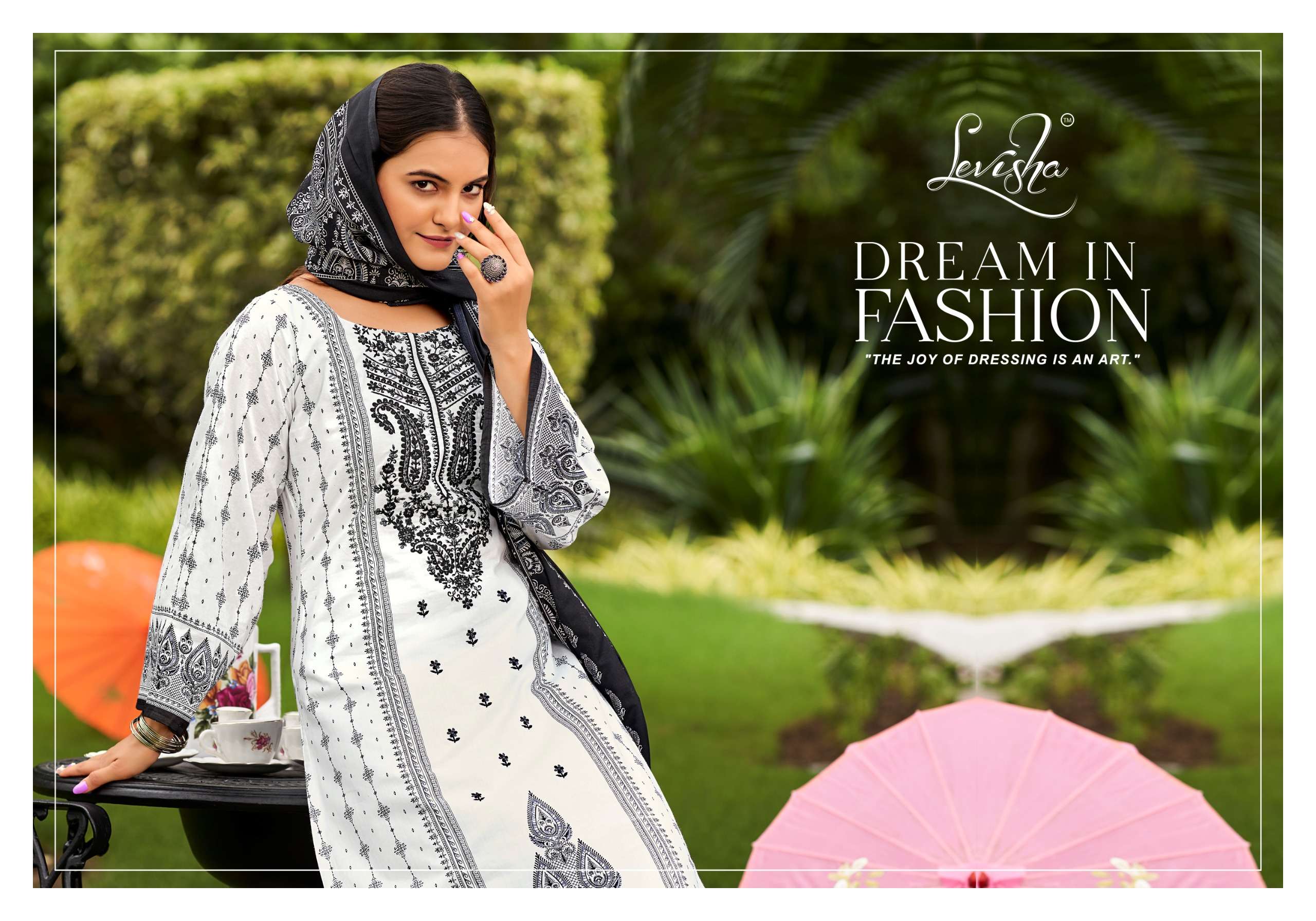 LEVISHA NAIRA NX VOL 8 COTTON DIGITAL PRINT WITH FANCY WORK SUIT