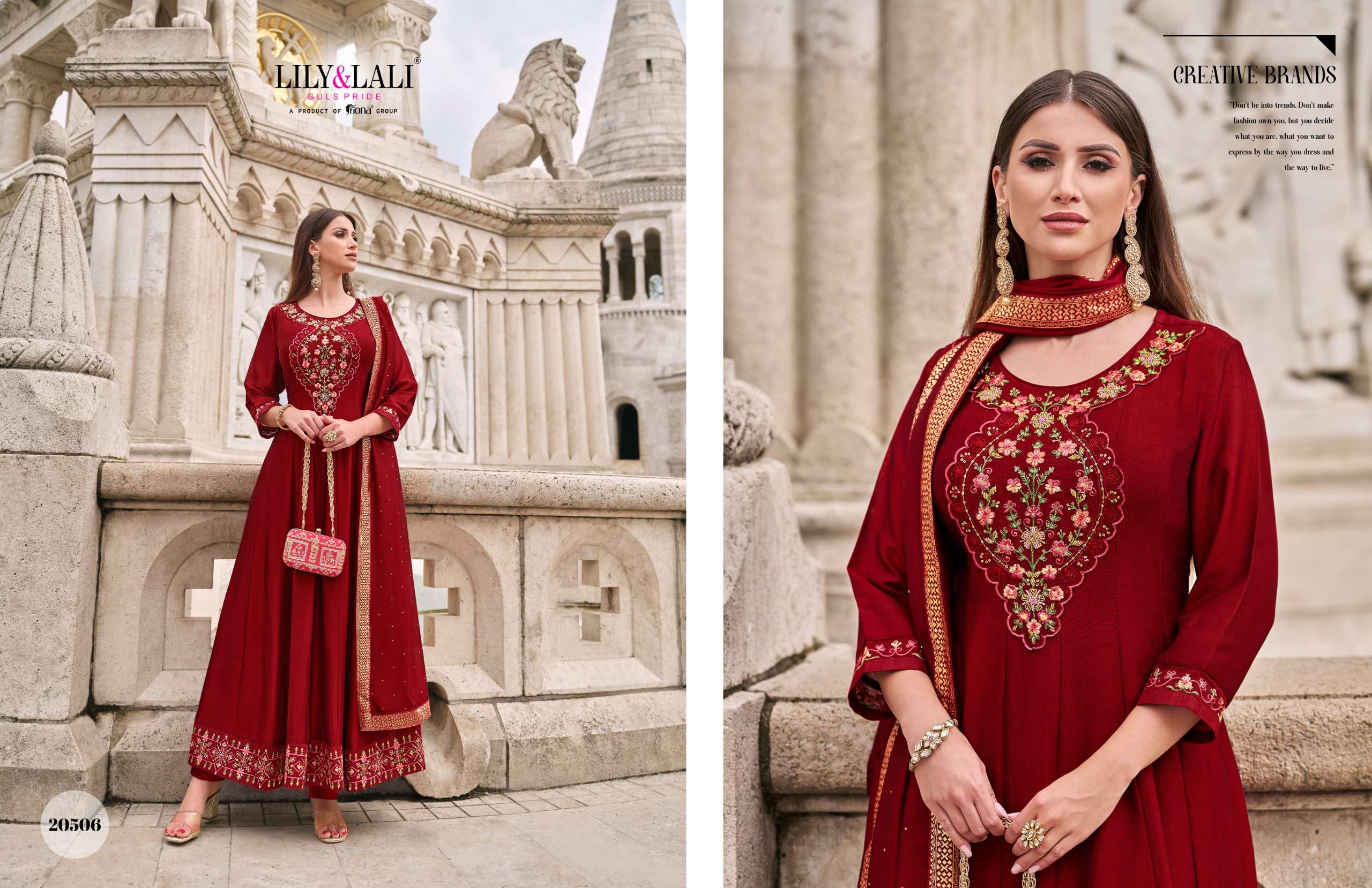 LILY AND LALI BIBBOJAAN SILK DESIGNER PARTY WEAR SUIT