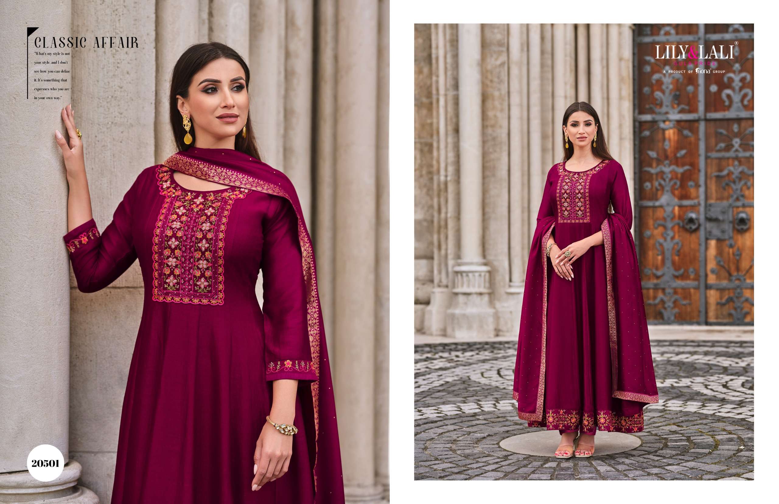 LILY AND LALI BIBBOJAAN SILK DESIGNER PARTY WEAR SUIT