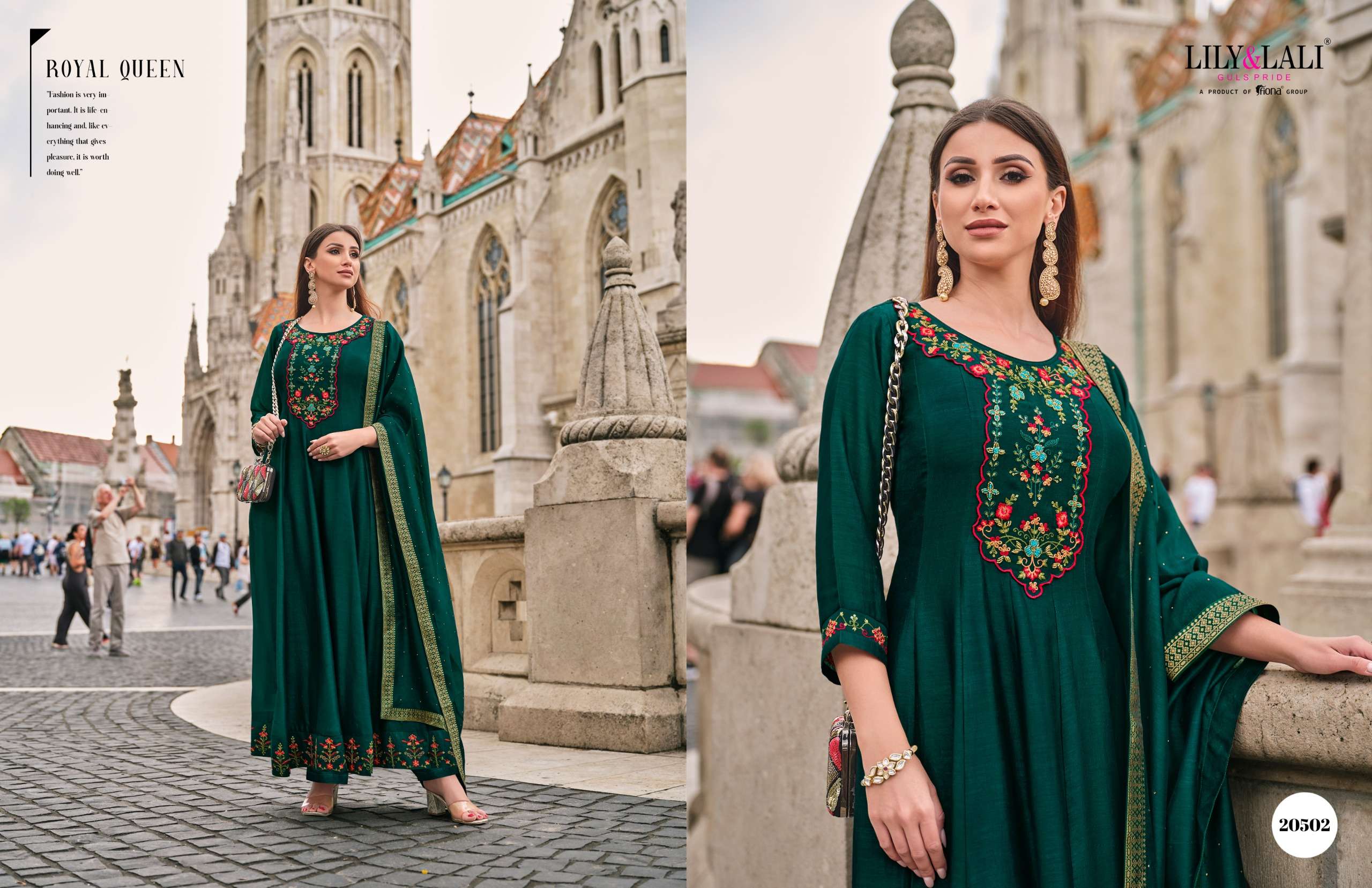LILY AND LALI BIBBOJAAN SILK DESIGNER PARTY WEAR SUIT