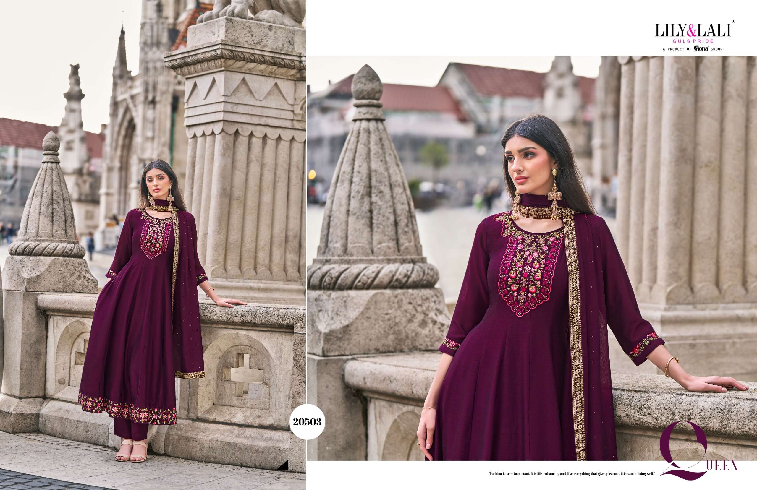 LILY AND LALI BIBBOJAAN SILK DESIGNER PARTY WEAR SUIT
