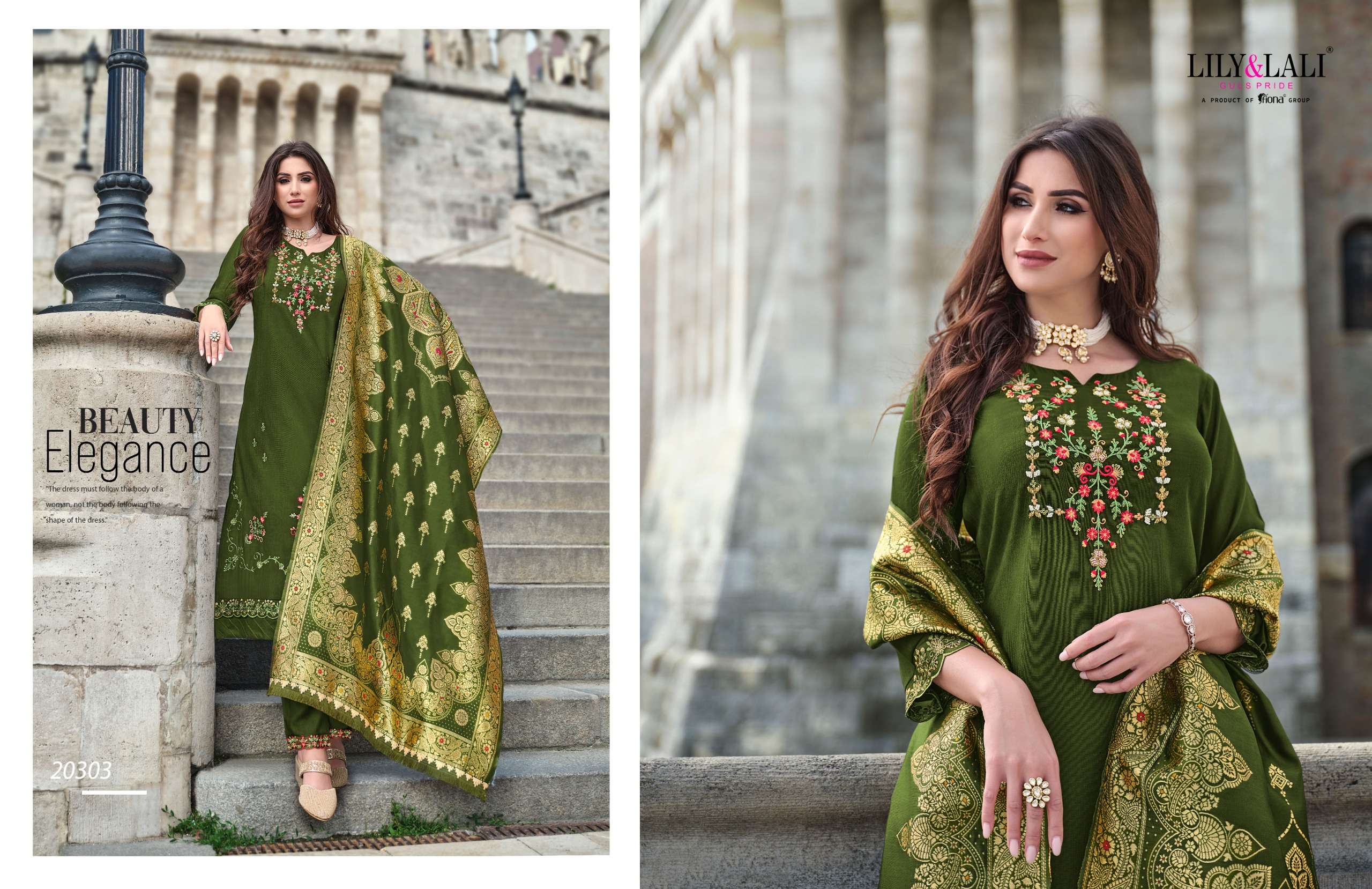 LILY AND LALI HASMEENA VOL 3 VISCOSE FANCY DESIGNER KURTI COMBO SET