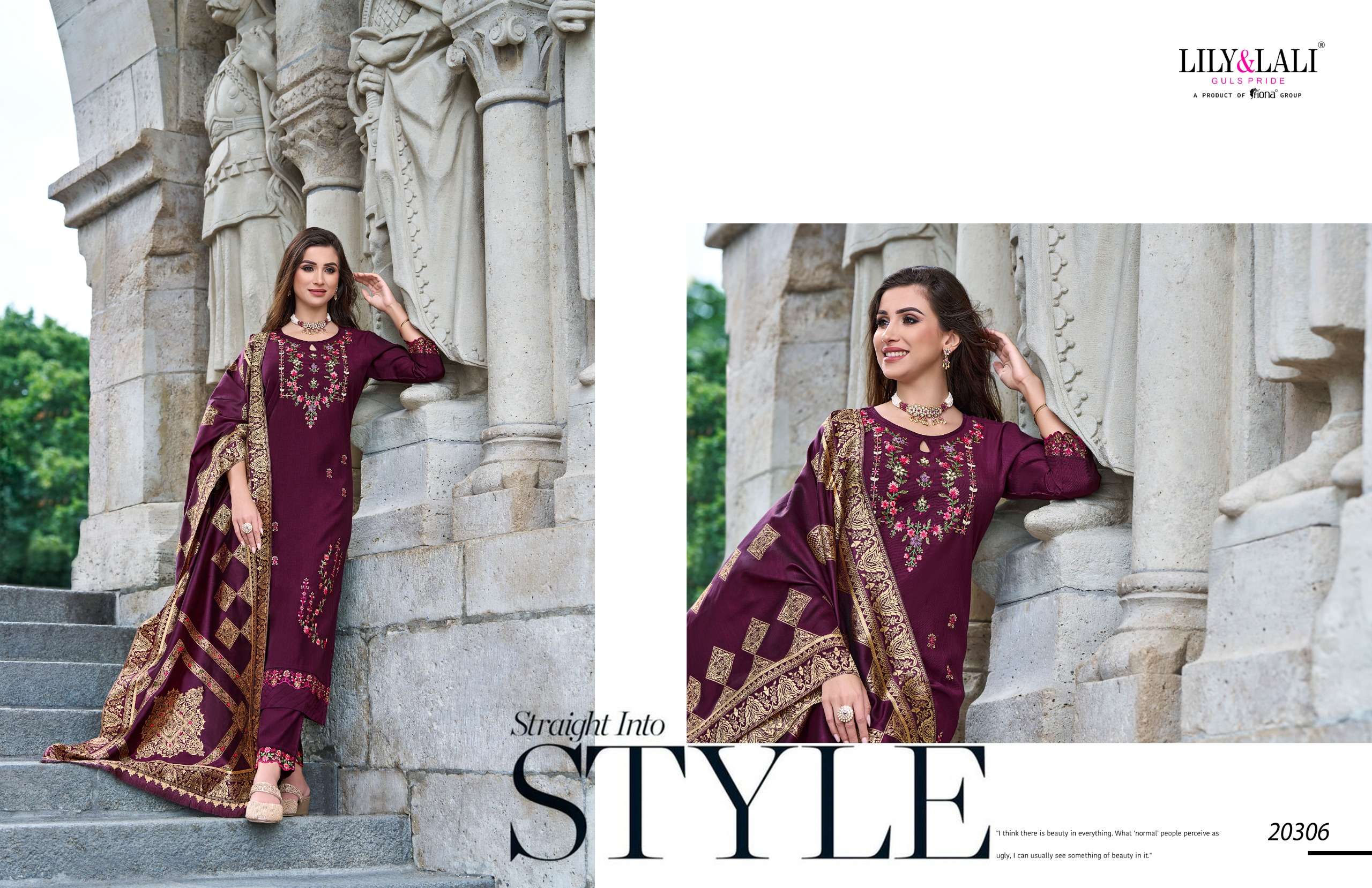 LILY AND LALI HASMEENA VOL 3 VISCOSE FANCY DESIGNER KURTI COMBO SET