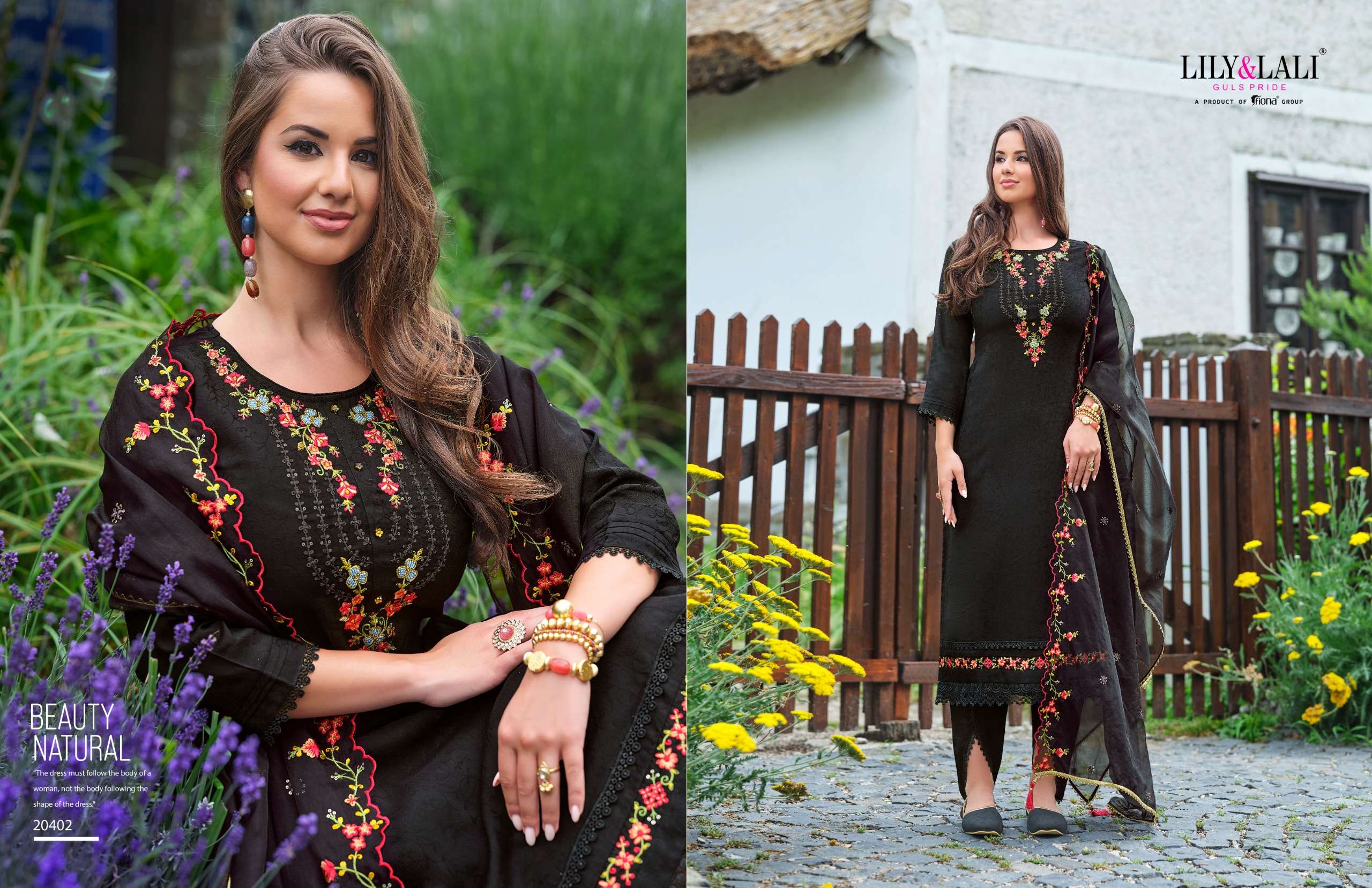 LILY AND LALI MIRAAN VOL 2 VISCOSE SILK BEAUTIFUL DESIGNER SUIT