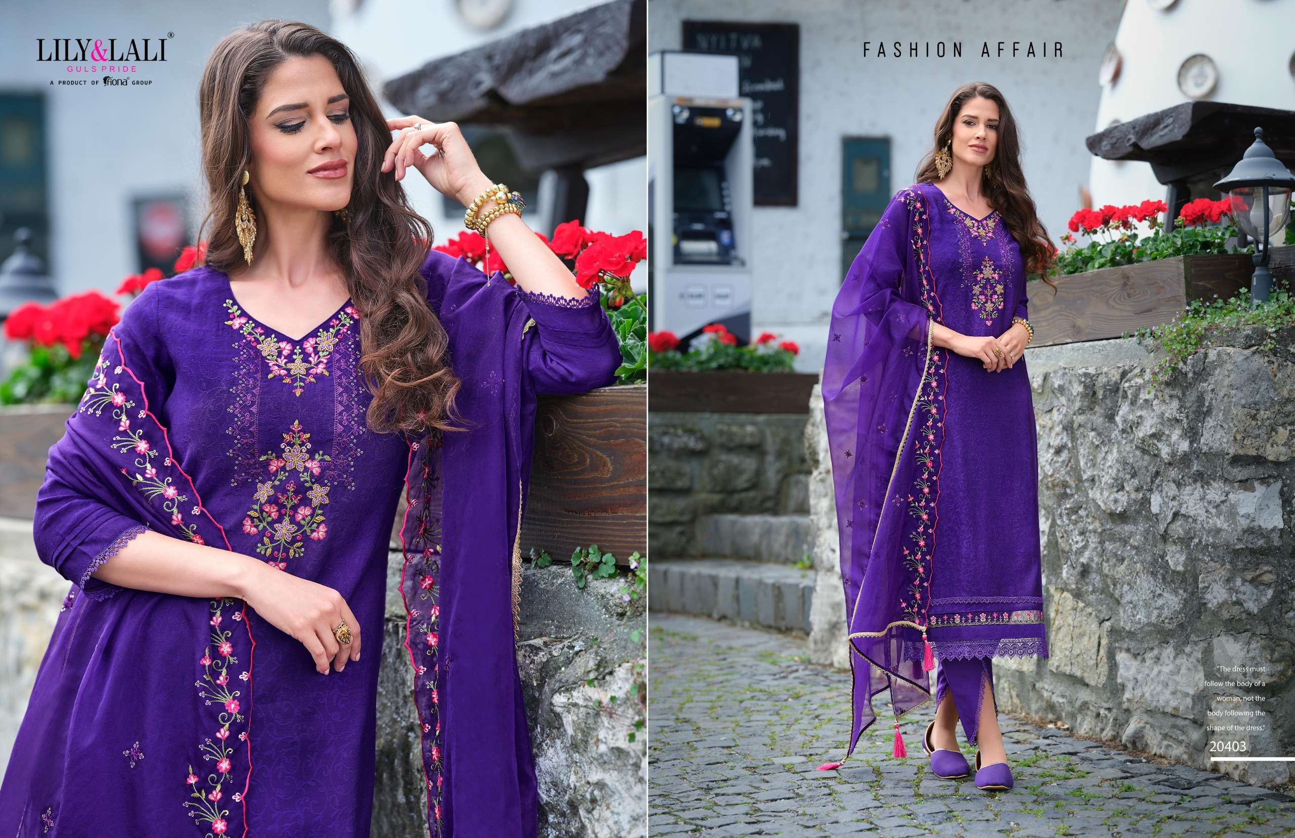 LILY AND LALI MIRAAN VOL 2 VISCOSE SILK BEAUTIFUL DESIGNER SUIT