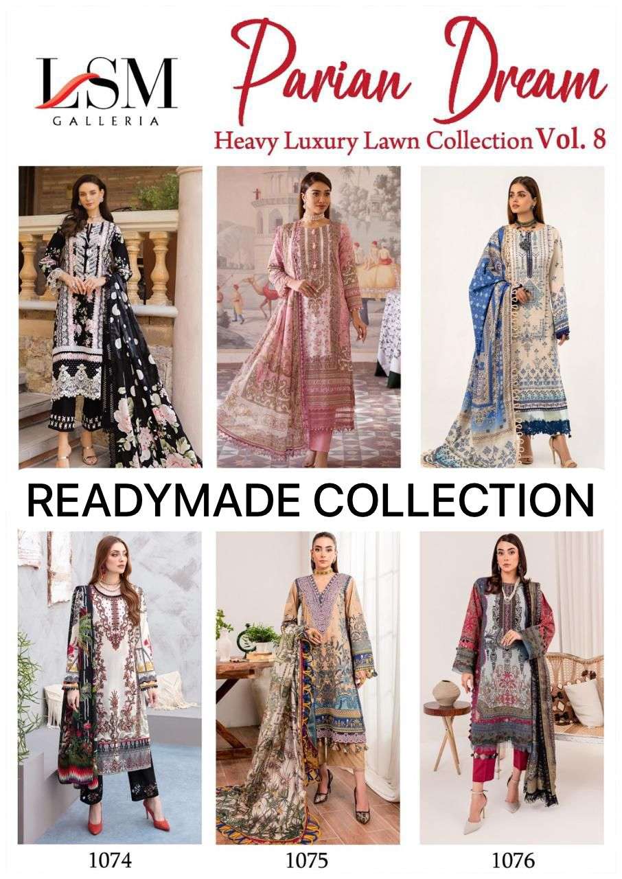 LSM GALLERIA PARIAN DREAM VOL 8 READY MADE LAWN COTTON SUIT