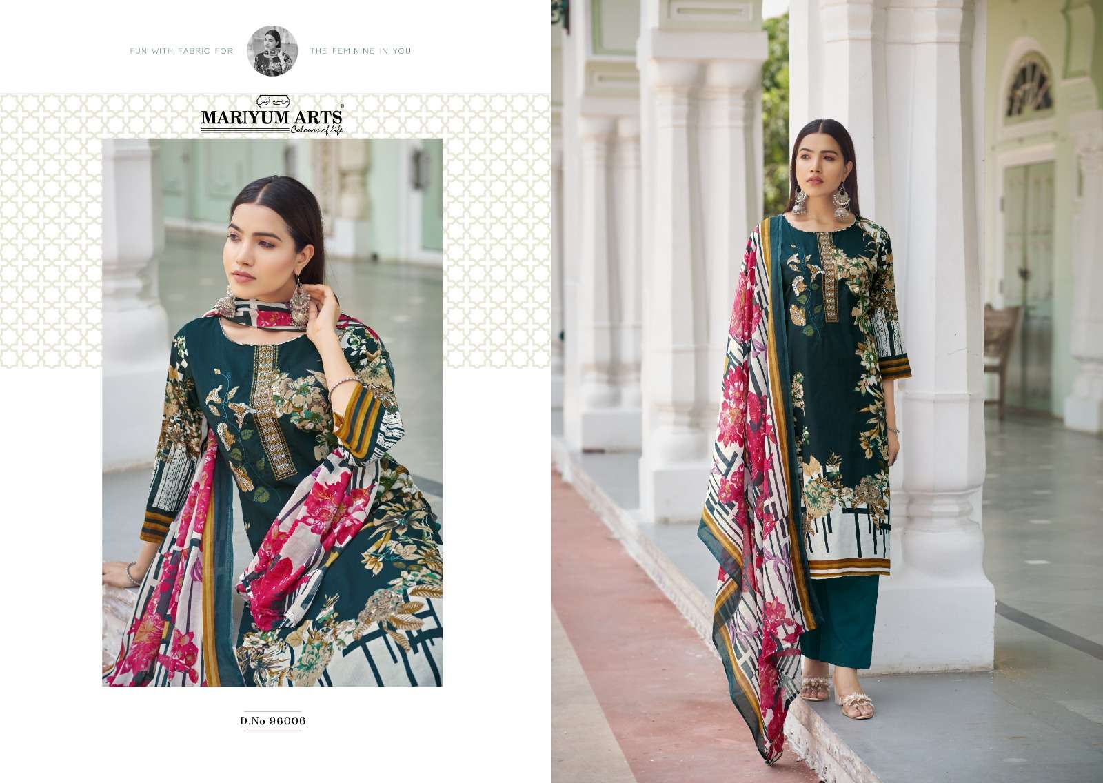 MARIYUM ARTS MAHFOOZHAH CAMBRIC COTTON PRINT SALWAR SUIT