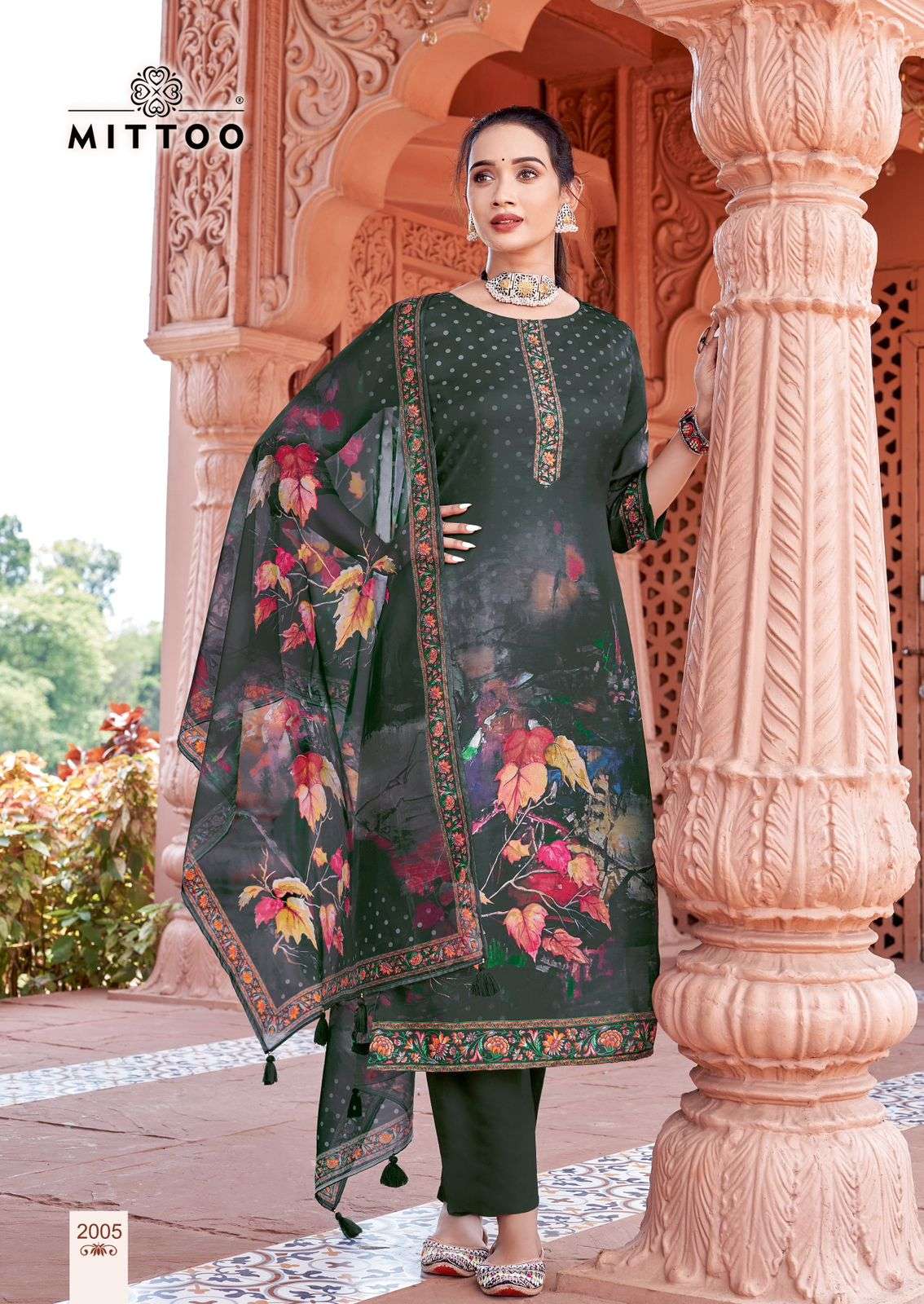 MITTOO NIHAAR SATIN PRINT FANCY LADIES KURTI COMBO SET 