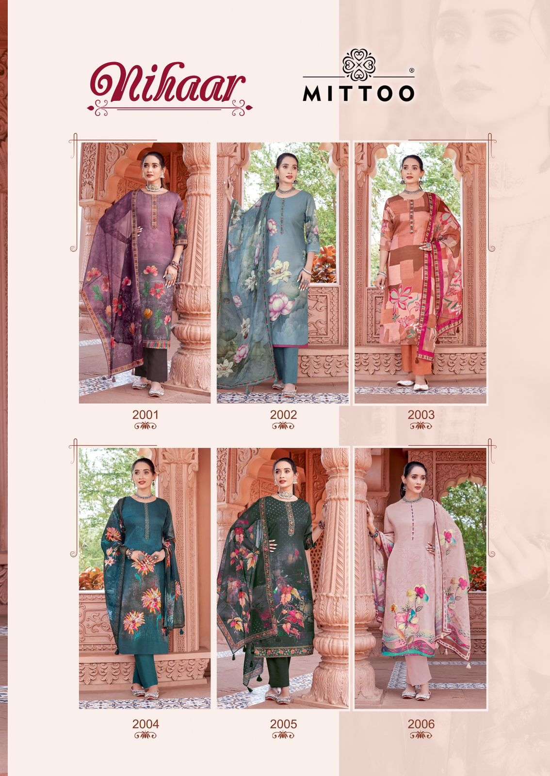 MITTOO NIHAAR SATIN PRINT FANCY LADIES KURTI COMBO SET 